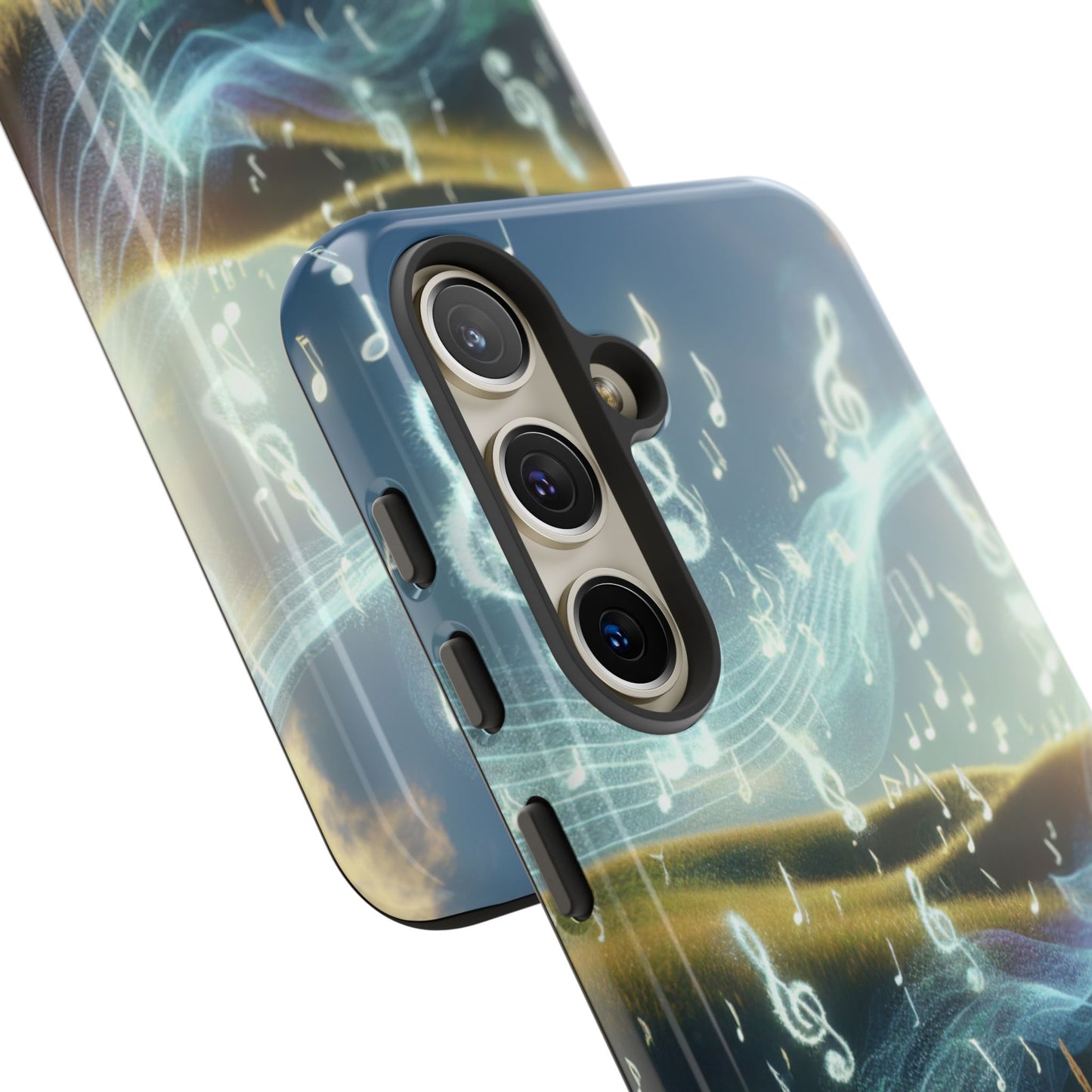 Musical Notes Phone Case - Nature-Inspired Tough Case for Music Lovers