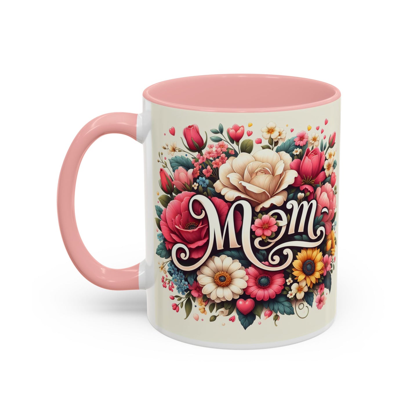 Floral Mom Coffee Mug - Colorful 11oz & 15oz Accent Mug for Mother's Day