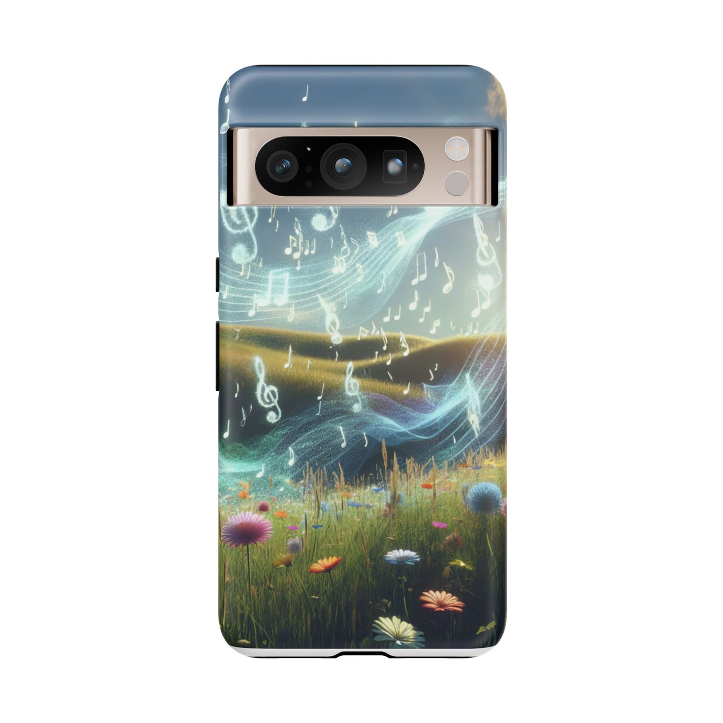 Musical Notes Phone Case - Nature-Inspired Tough Case for Music Lovers