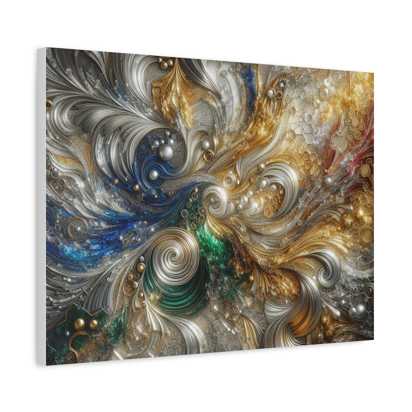 Elegant Abstract Stretched Canvas Art - Matte Finish