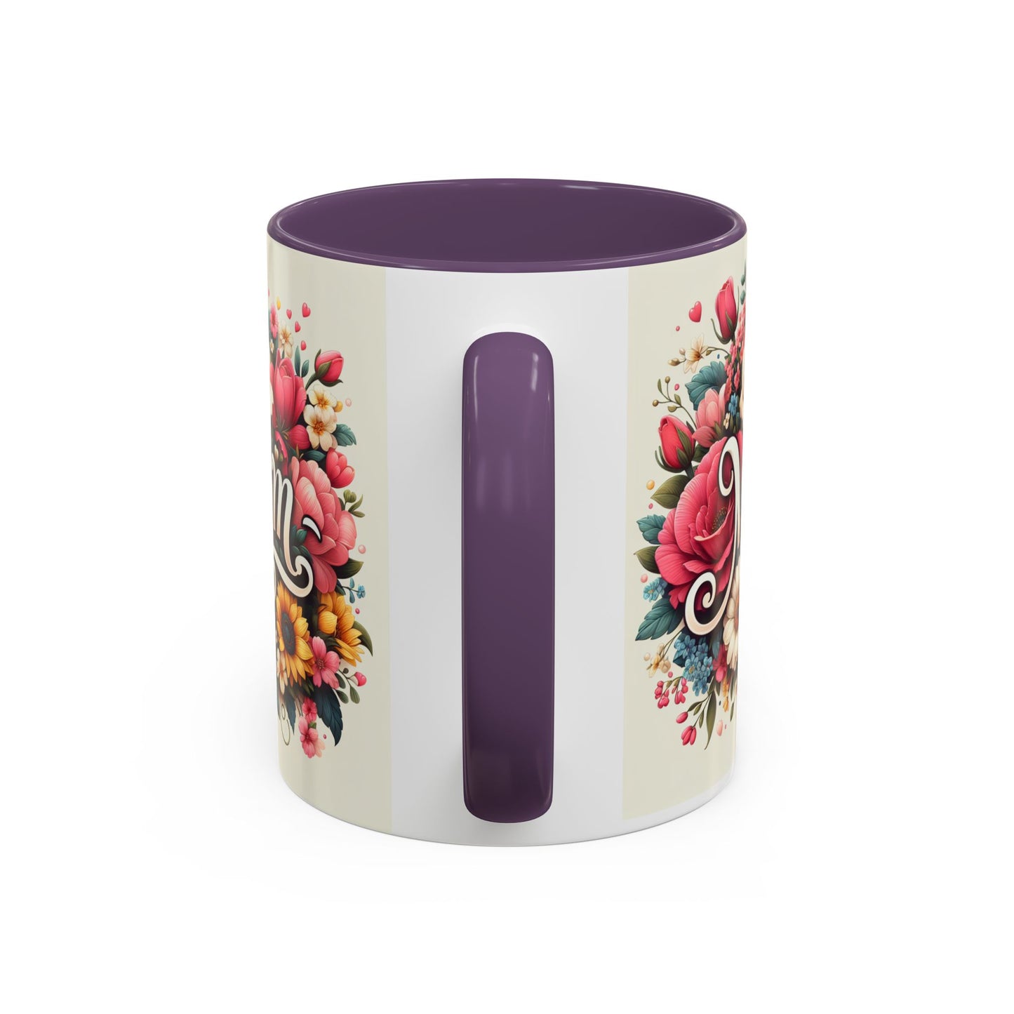 Floral Mom Coffee Mug - Colorful 11oz & 15oz Accent Mug for Mother's Day