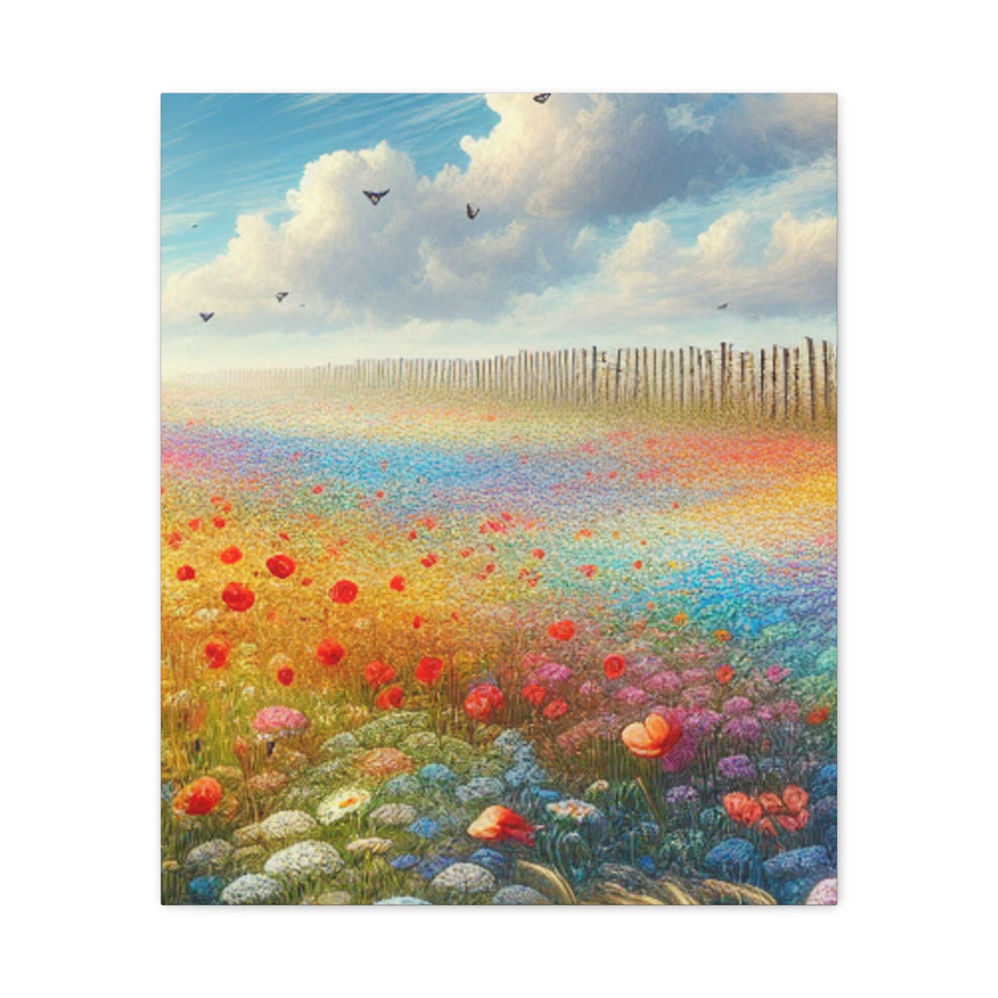 Vibrant Flower Field Canvas Wall Art