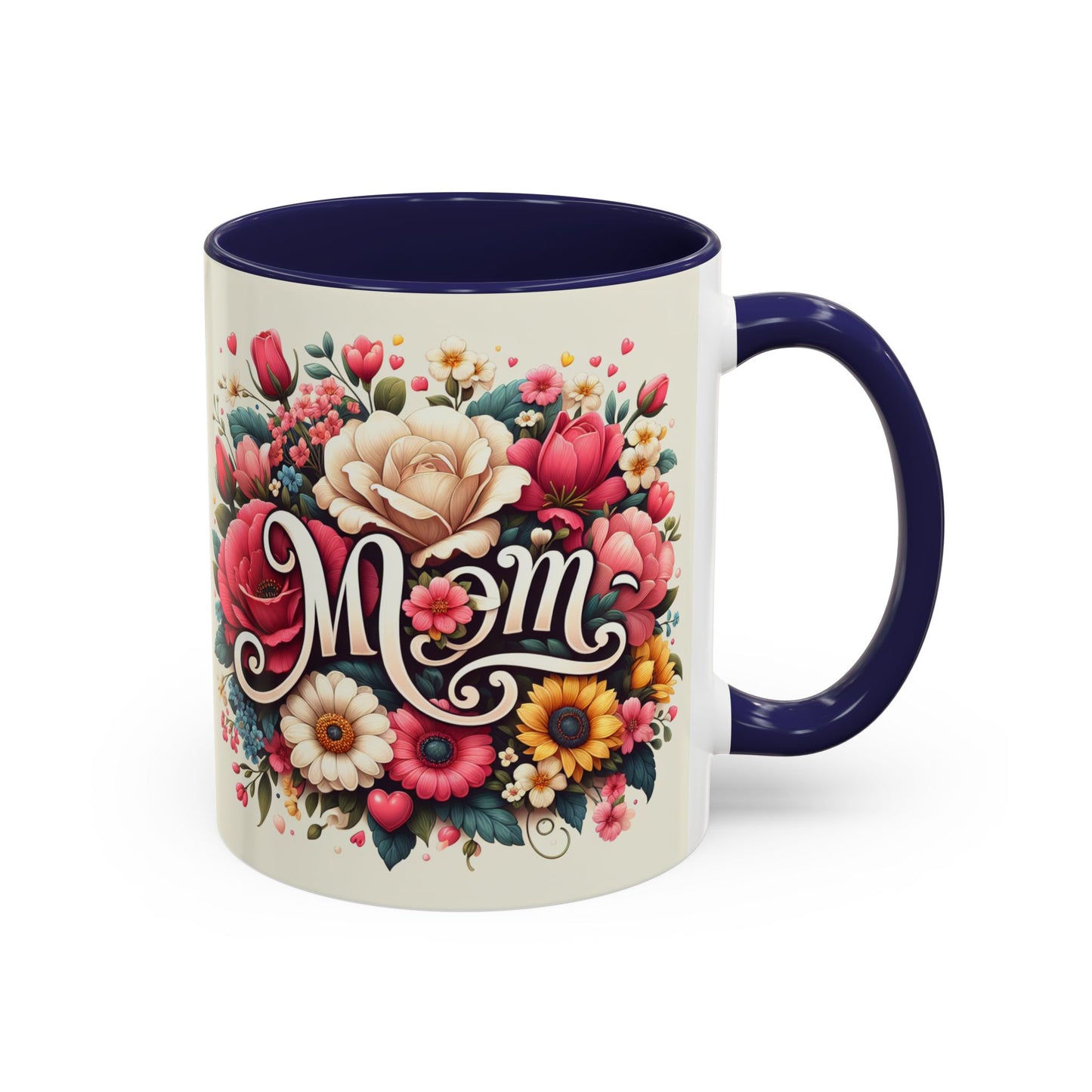 Floral Mom Coffee Mug - Colorful 11oz & 15oz Accent Mug for Mother's Day
