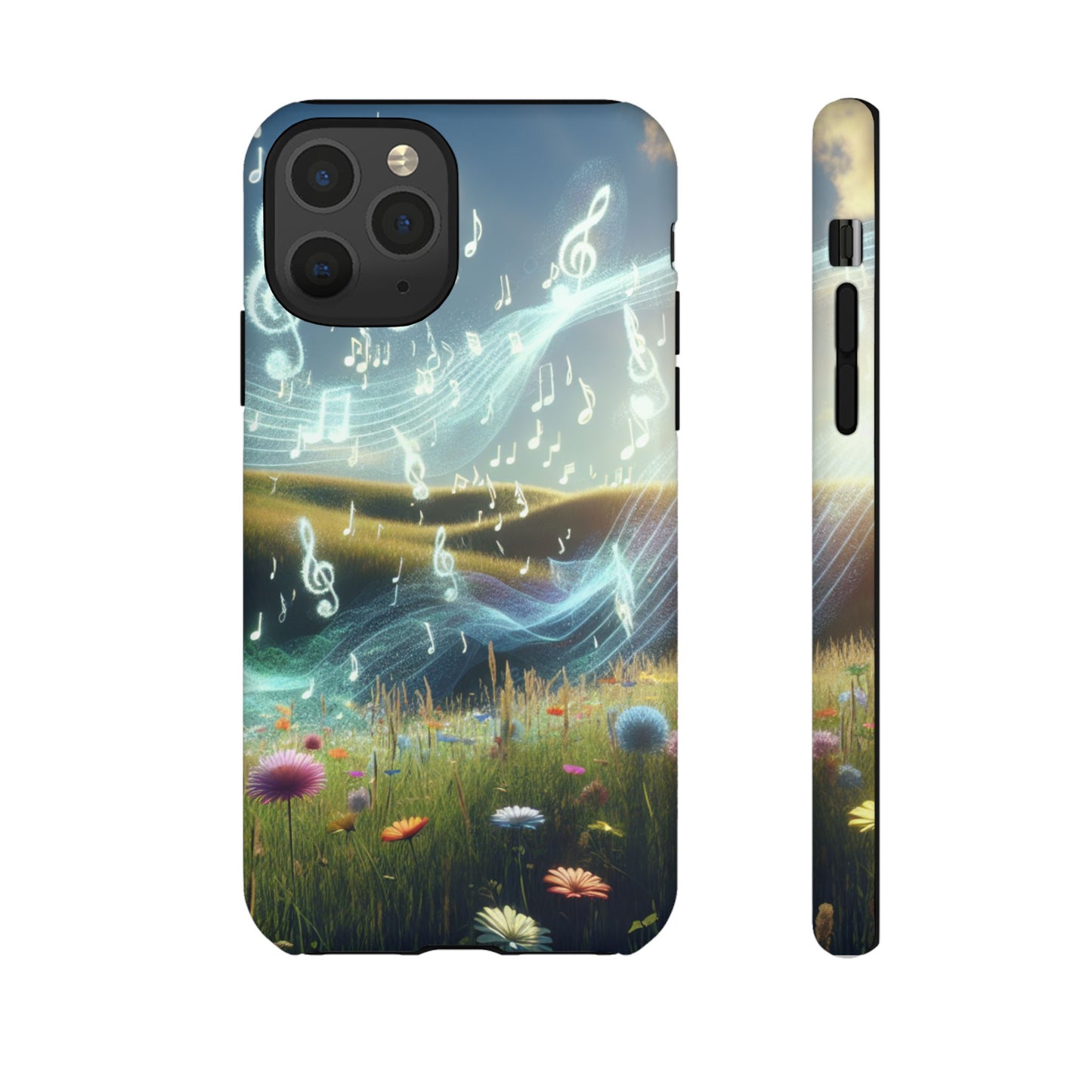 Musical Notes Phone Case - Nature-Inspired Tough Case for Music Lovers