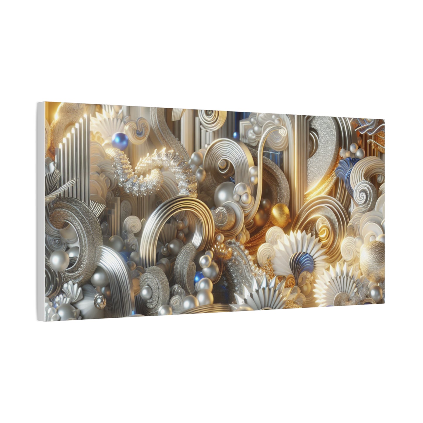 Gleaming Abstract Matte Canvas Art | Stretched Wall Decor