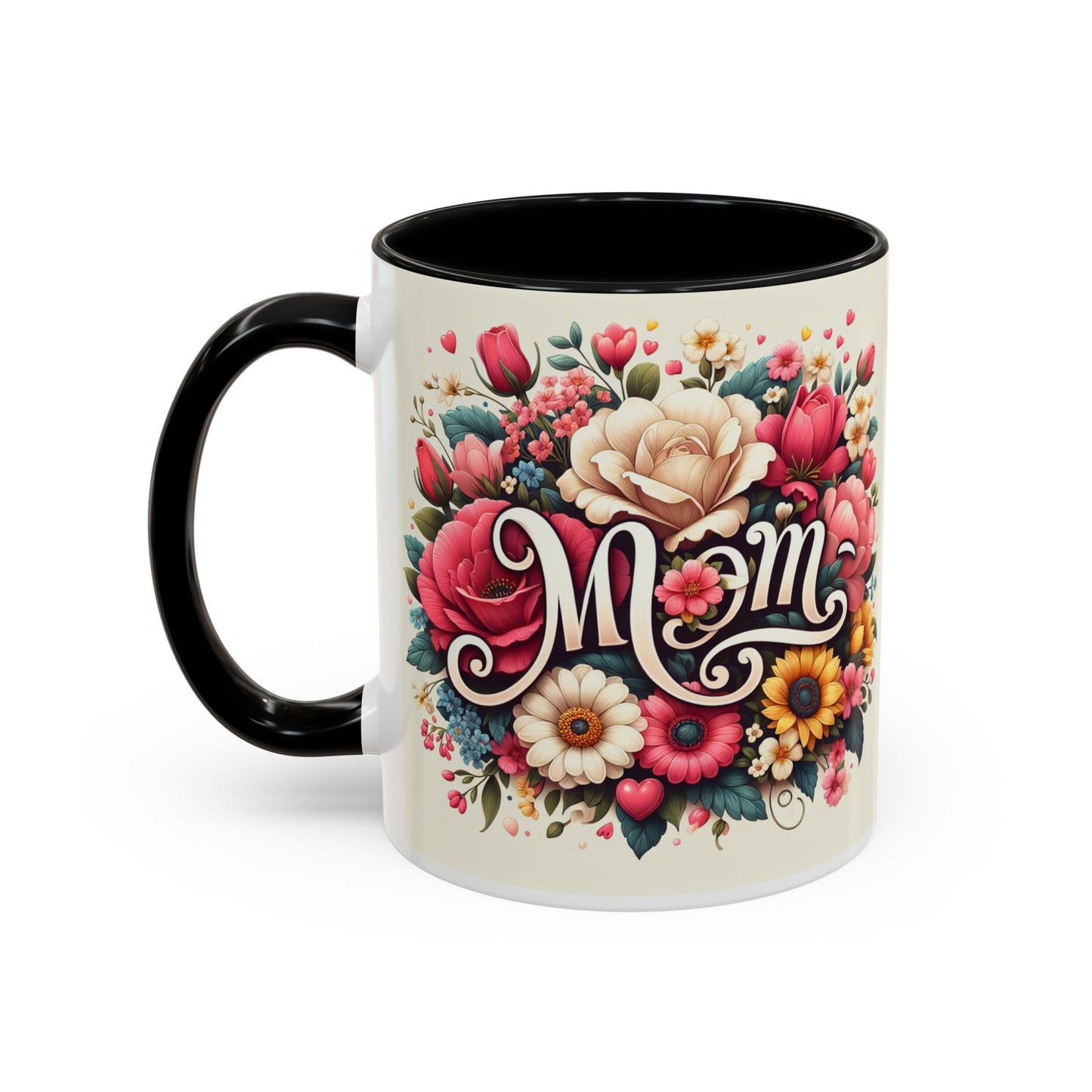 Floral Mom Coffee Mug - Colorful 11oz & 15oz Accent Mug for Mother's Day