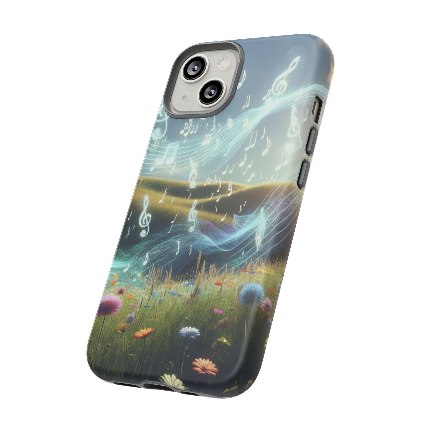 Musical Notes Phone Case - Nature-Inspired Tough Case for Music Lovers