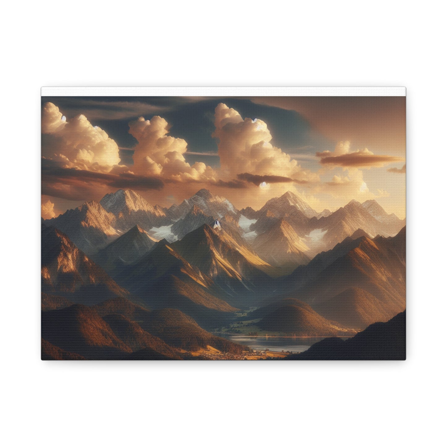 Mountain Landscape Stretched Canvas Print - Nature Wall Art Decor