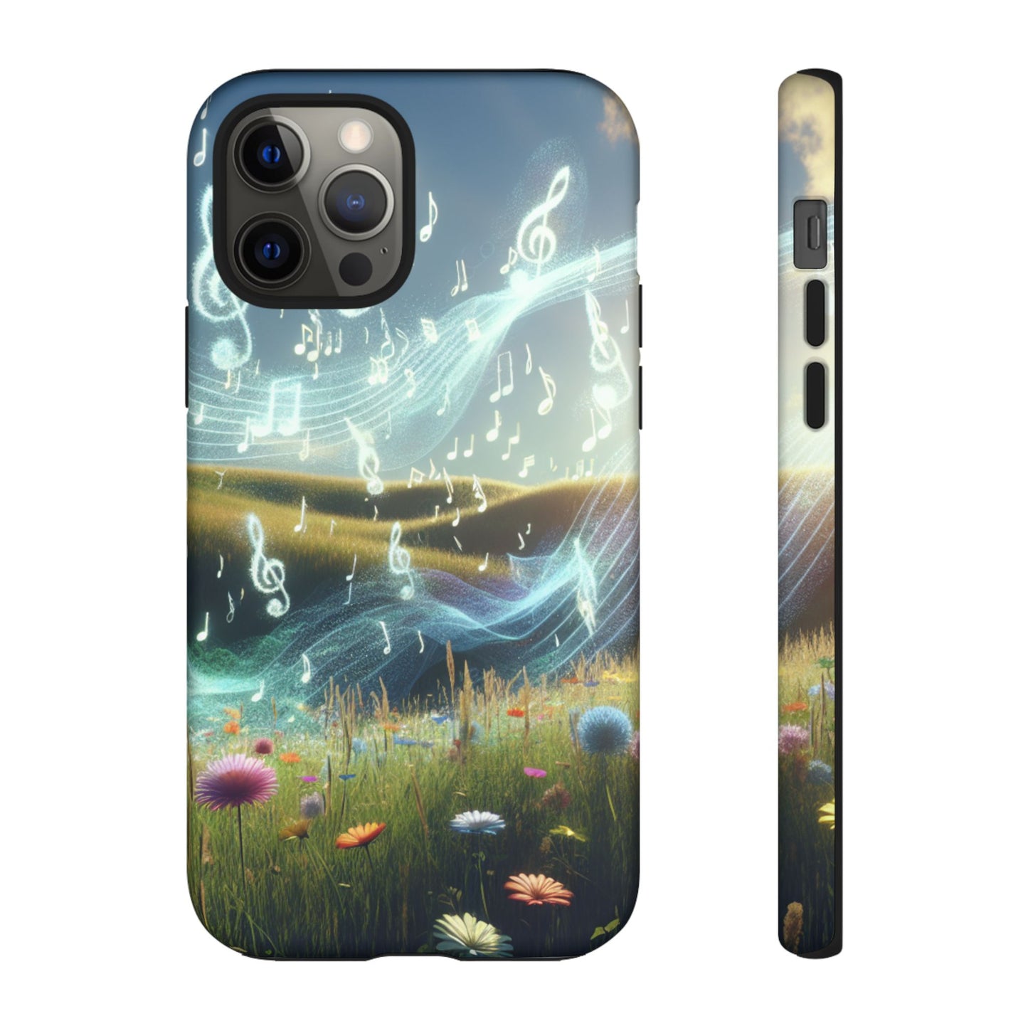Musical Notes Phone Case - Nature-Inspired Tough Case for Music Lovers