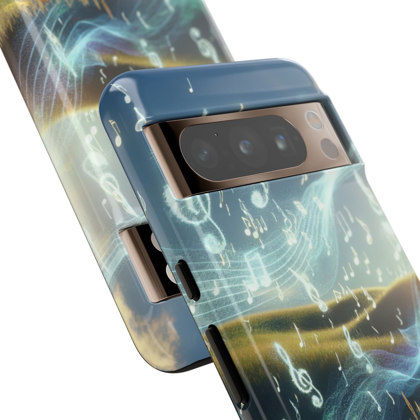 Musical Notes Phone Case - Nature-Inspired Tough Case for Music Lovers