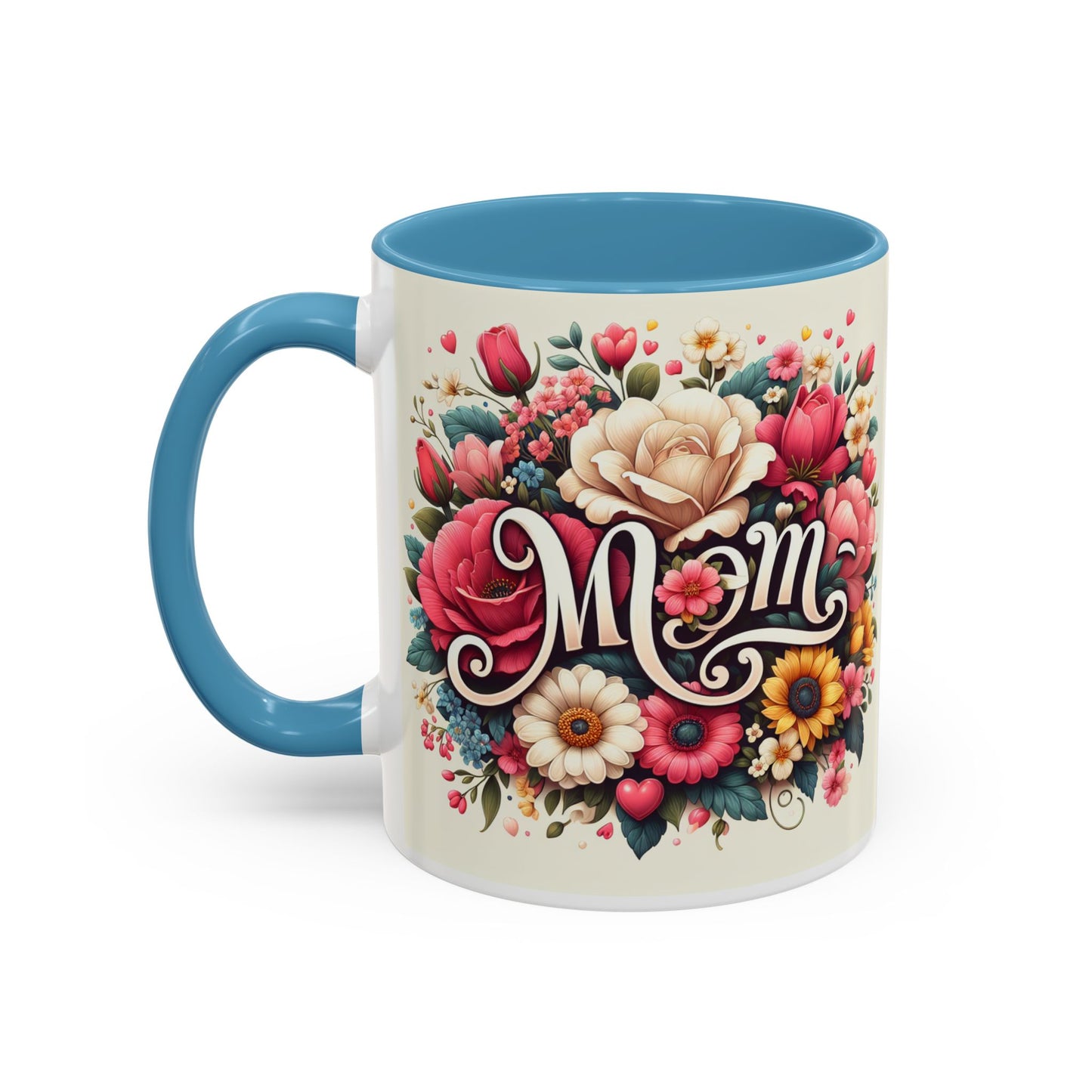 Floral Mom Coffee Mug - Colorful 11oz & 15oz Accent Mug for Mother's Day