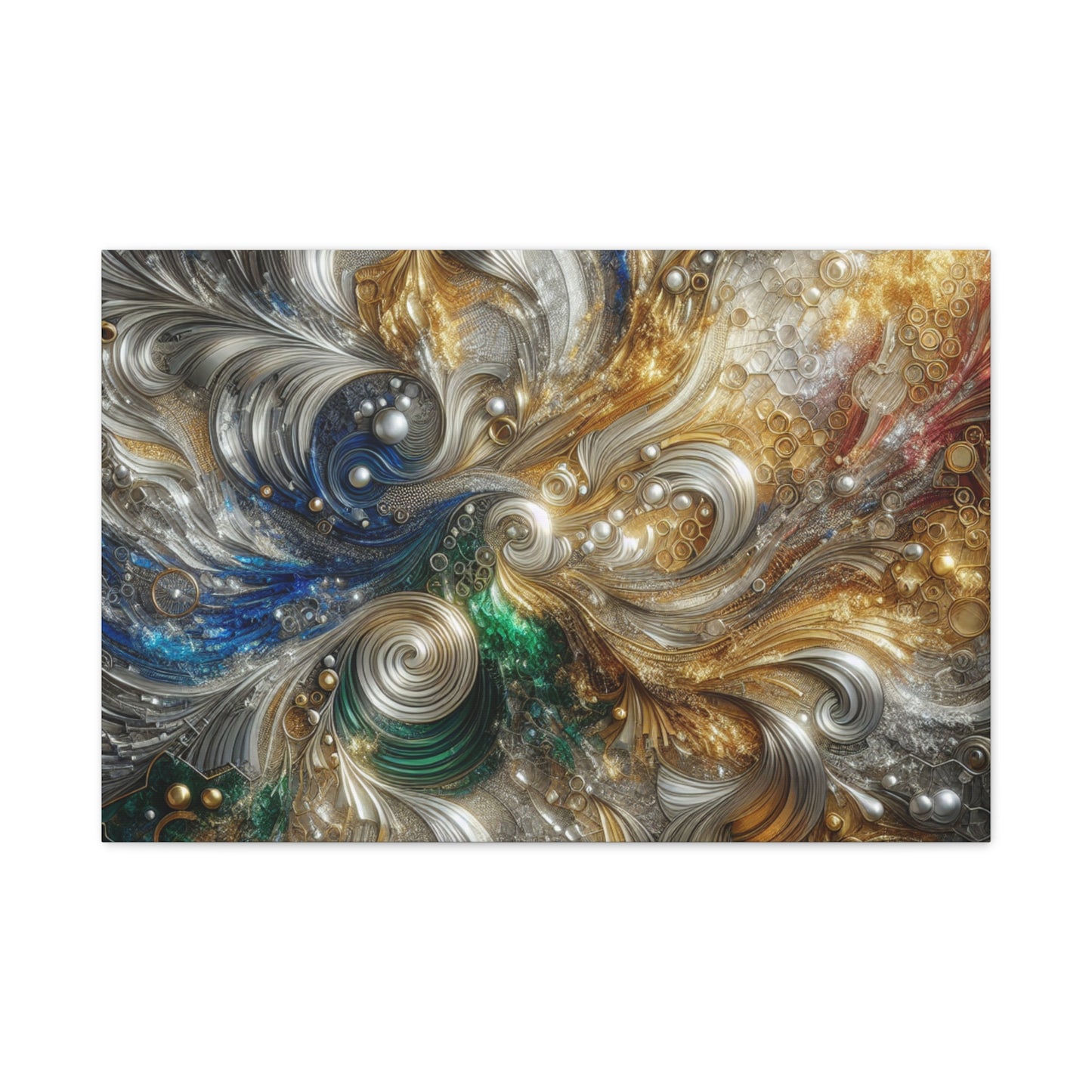 Elegant Abstract Stretched Canvas Art - Matte Finish