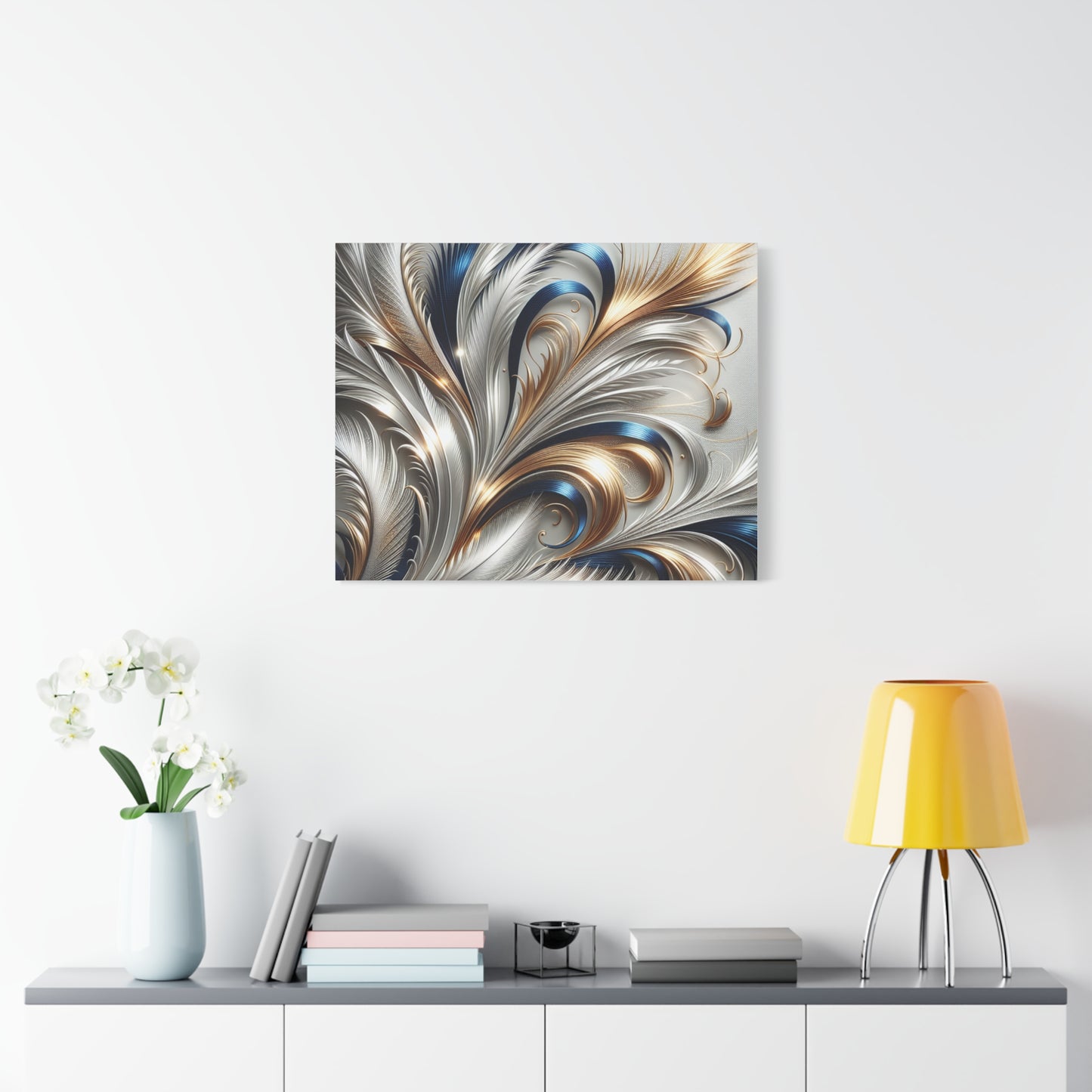 Elegant Abstract Matte Canvas Art - 1.25" Stretched Wall Decor