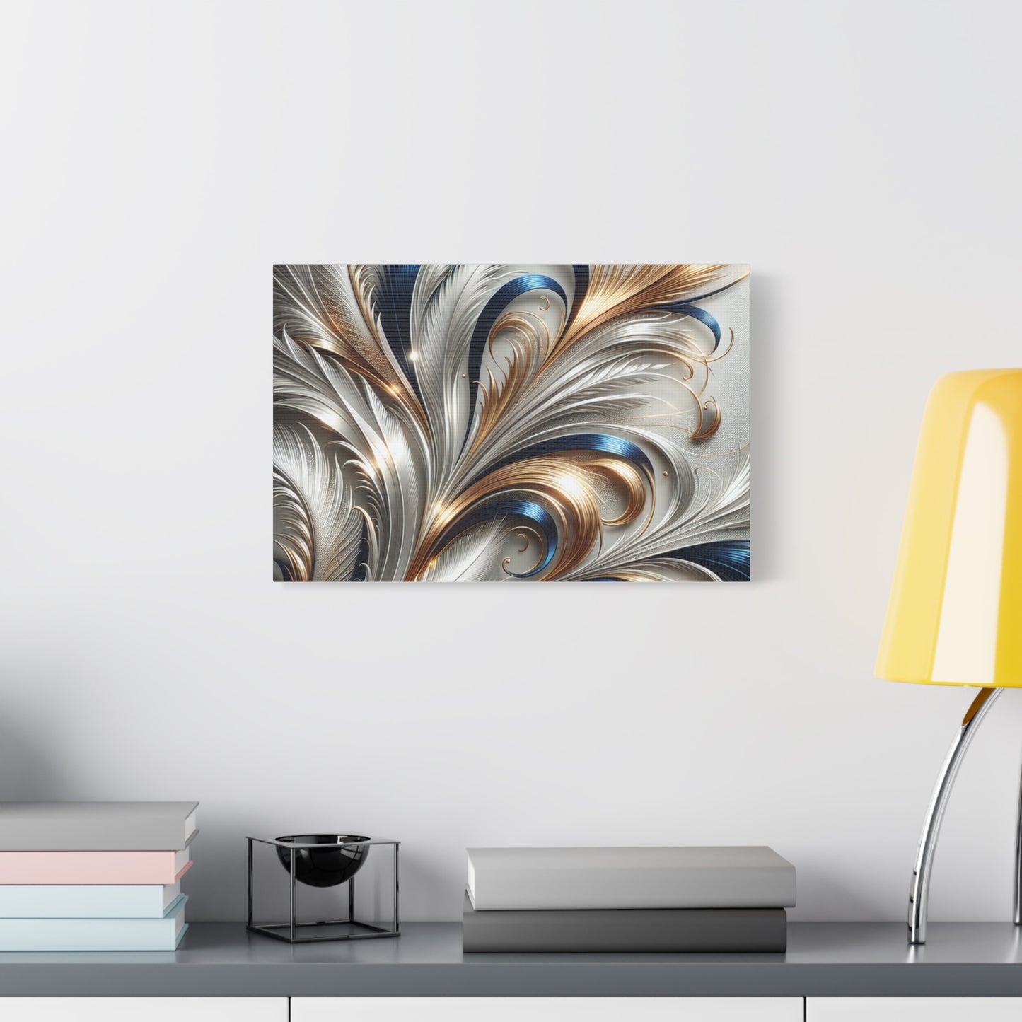 Elegant Abstract Matte Canvas Art - 1.25" Stretched Wall Decor