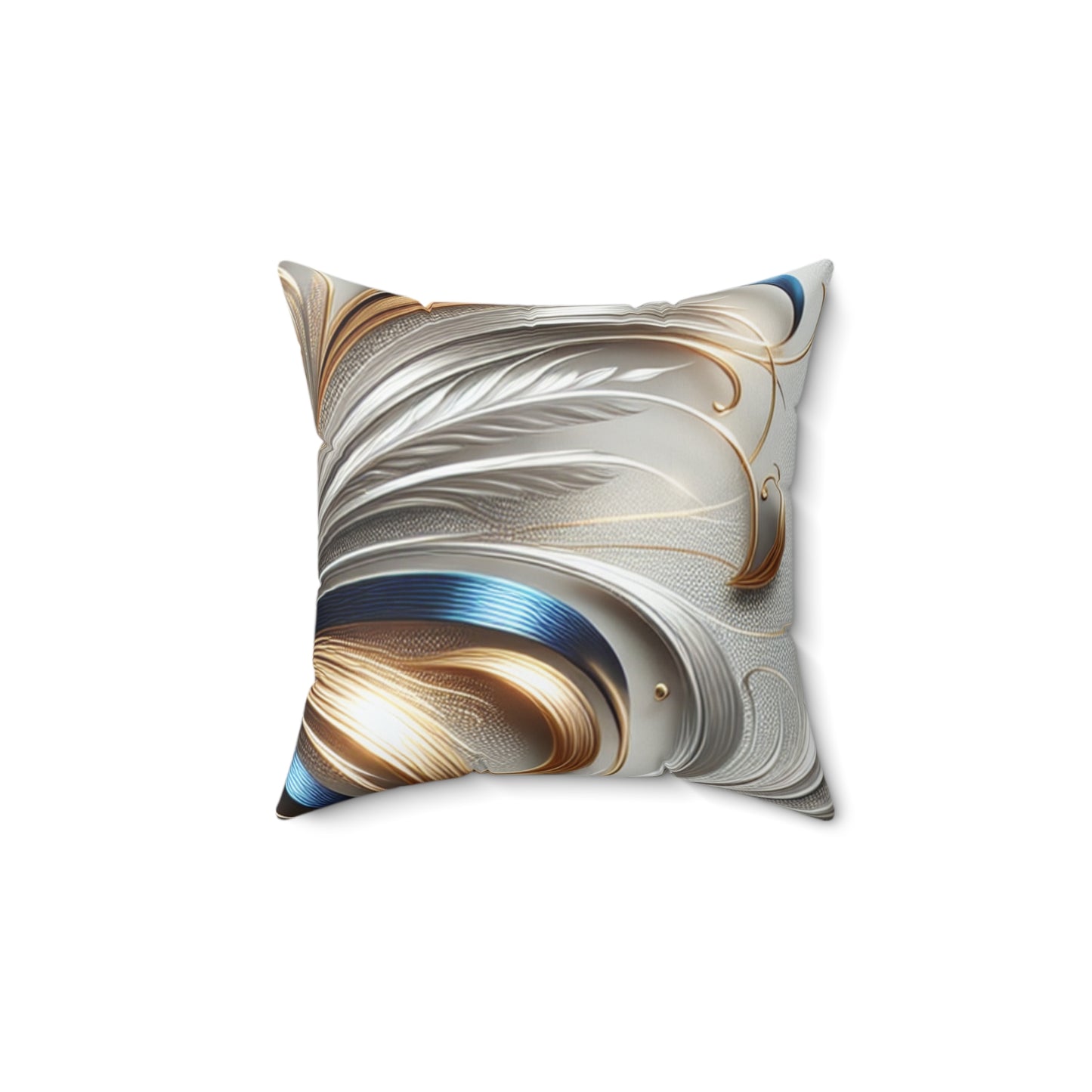 Elegant Metallic Design Square Pillow for Home Décor
