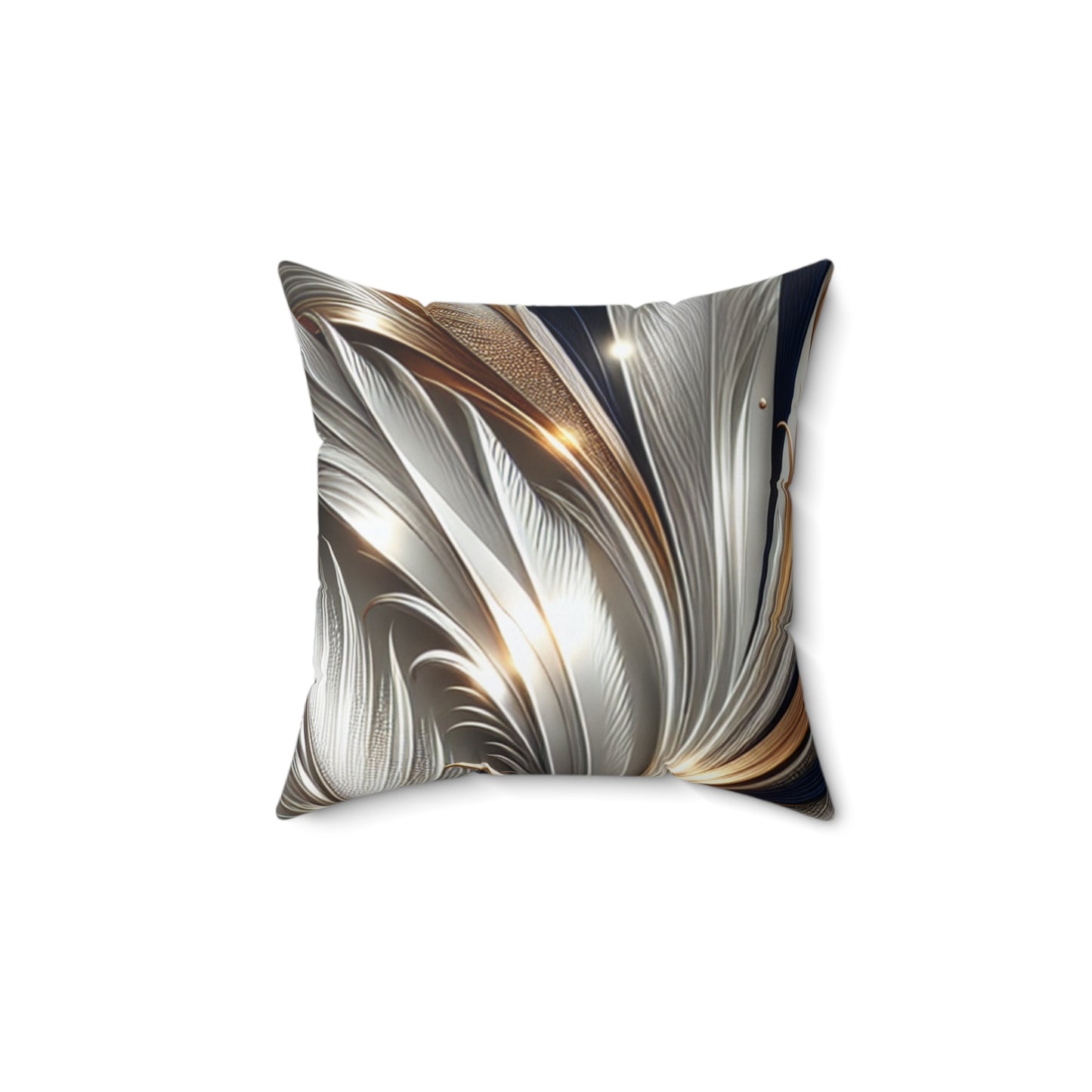 Elegant Metallic Design Square Pillow for Home Décor