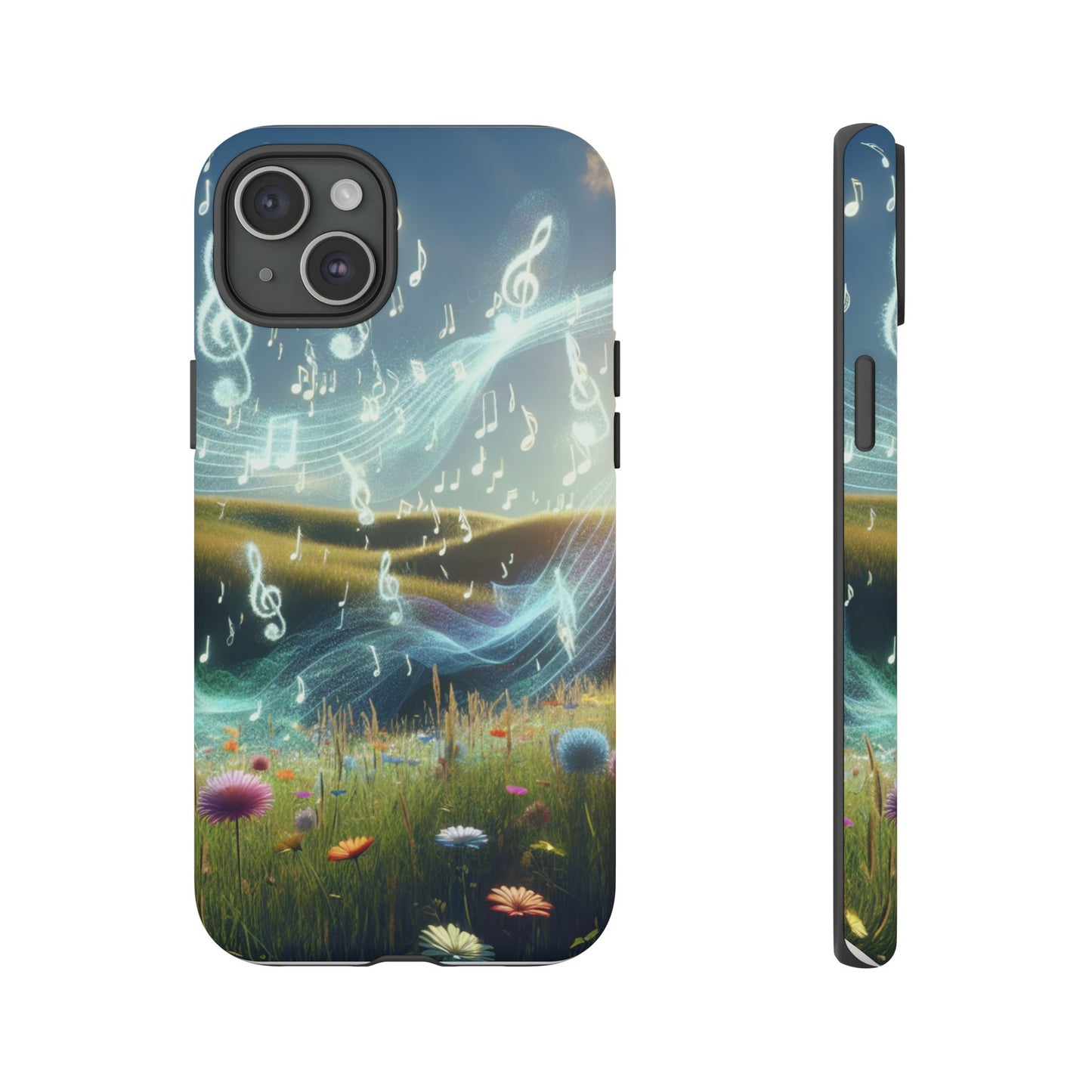 Musical Notes Phone Case - Nature-Inspired Tough Case for Music Lovers