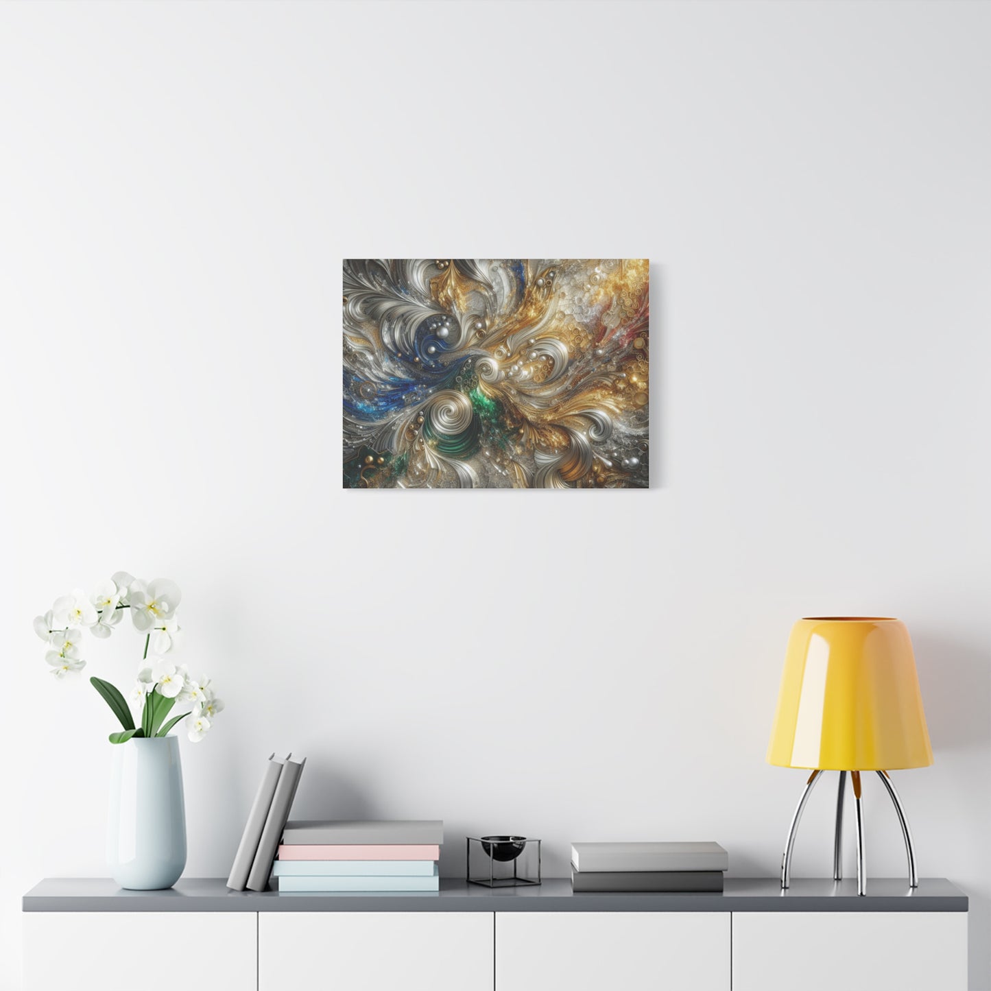 Elegant Abstract Stretched Canvas Art - Matte Finish