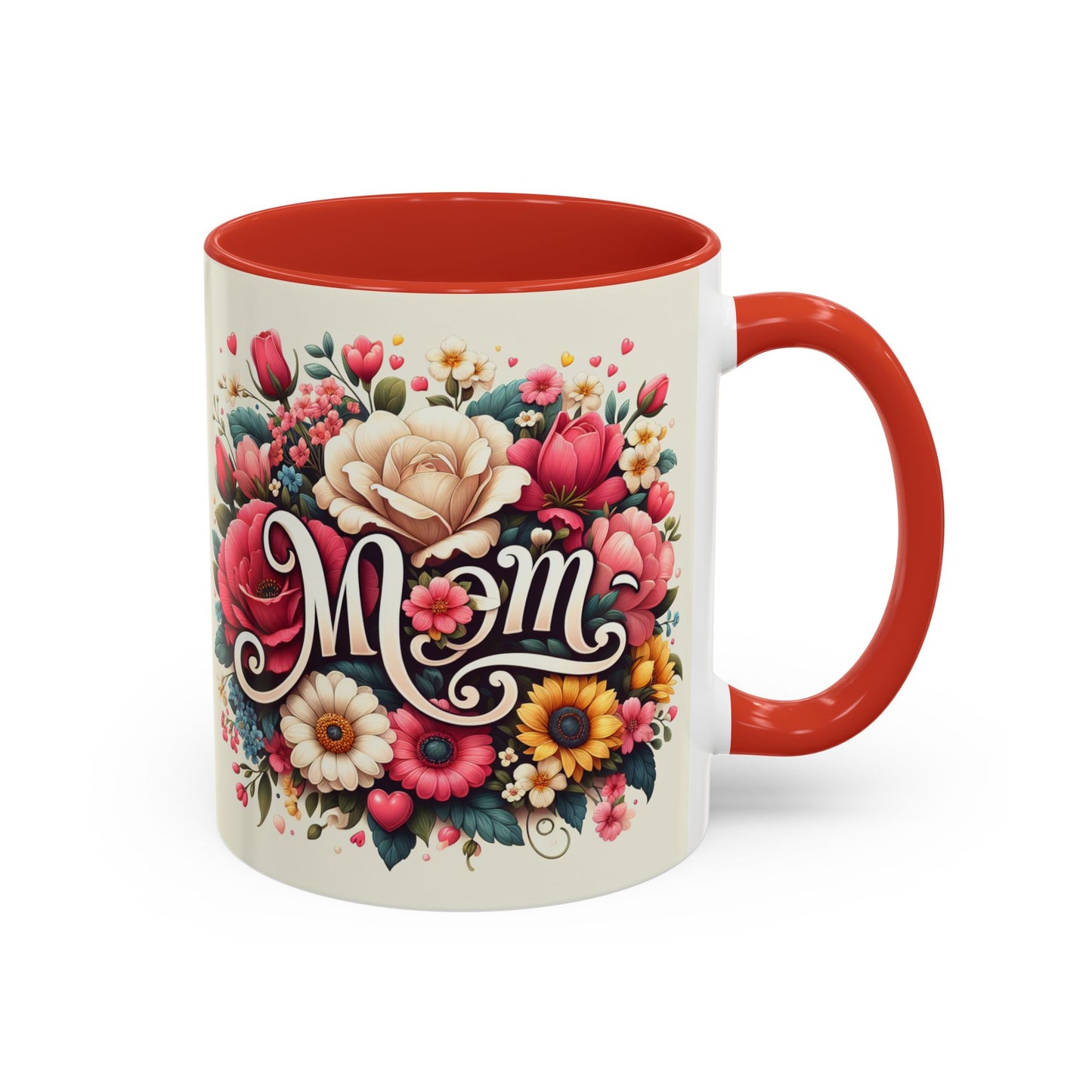 Floral Mom Coffee Mug - Colorful 11oz & 15oz Accent Mug for Mother's Day