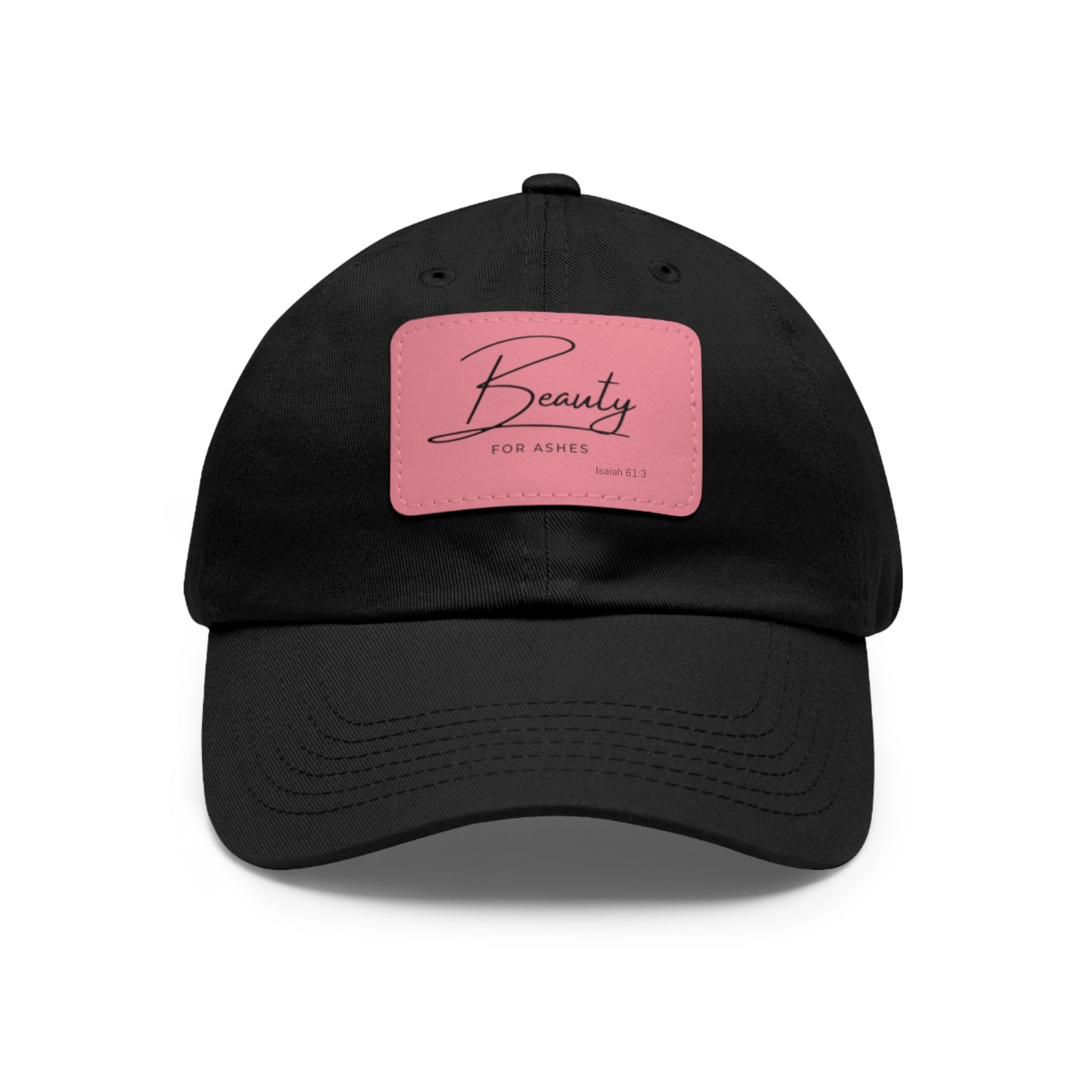 Stylish Dad Hat with Leather Patch - 'Beauty for Ashes'
