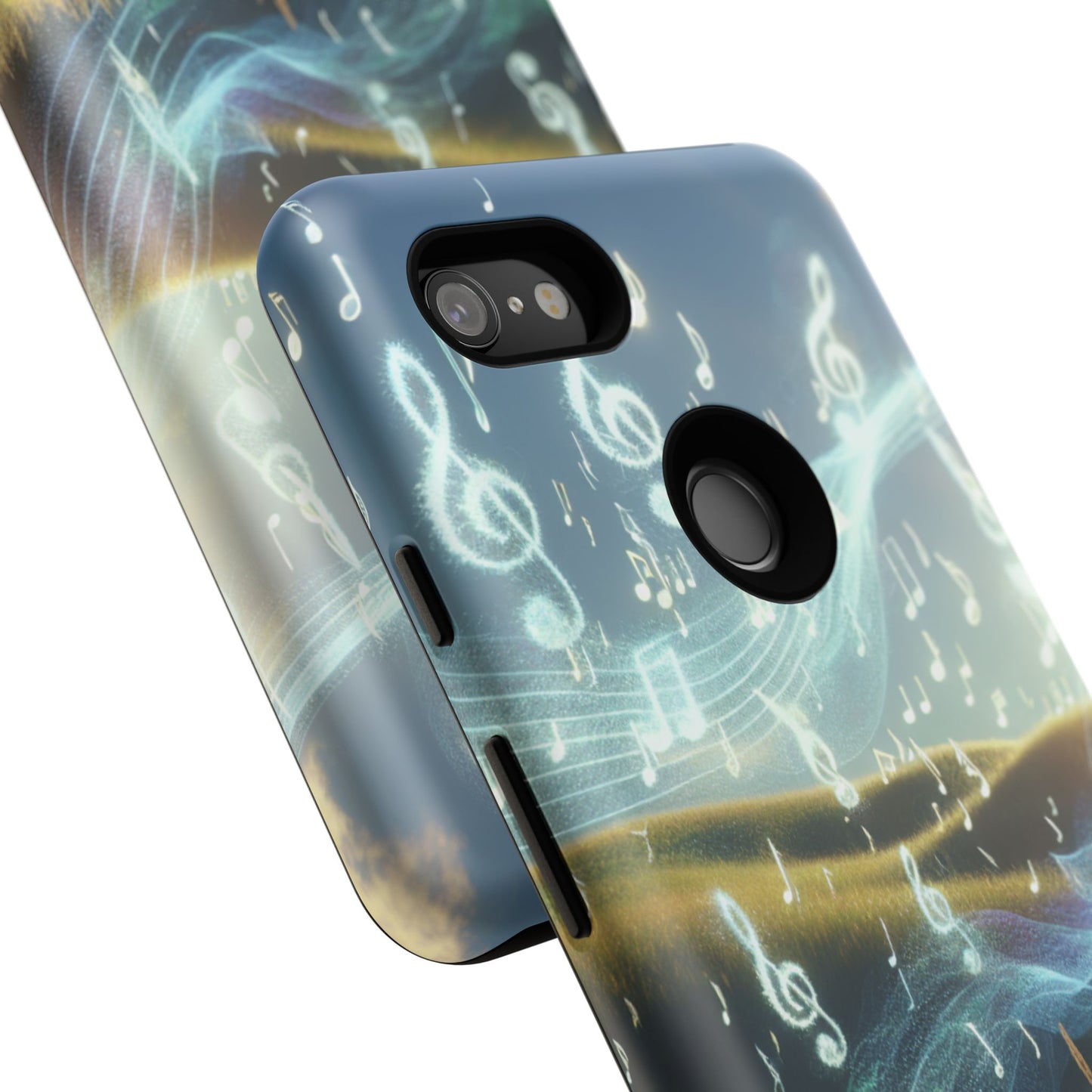 Musical Notes Phone Case - Nature-Inspired Tough Case for Music Lovers