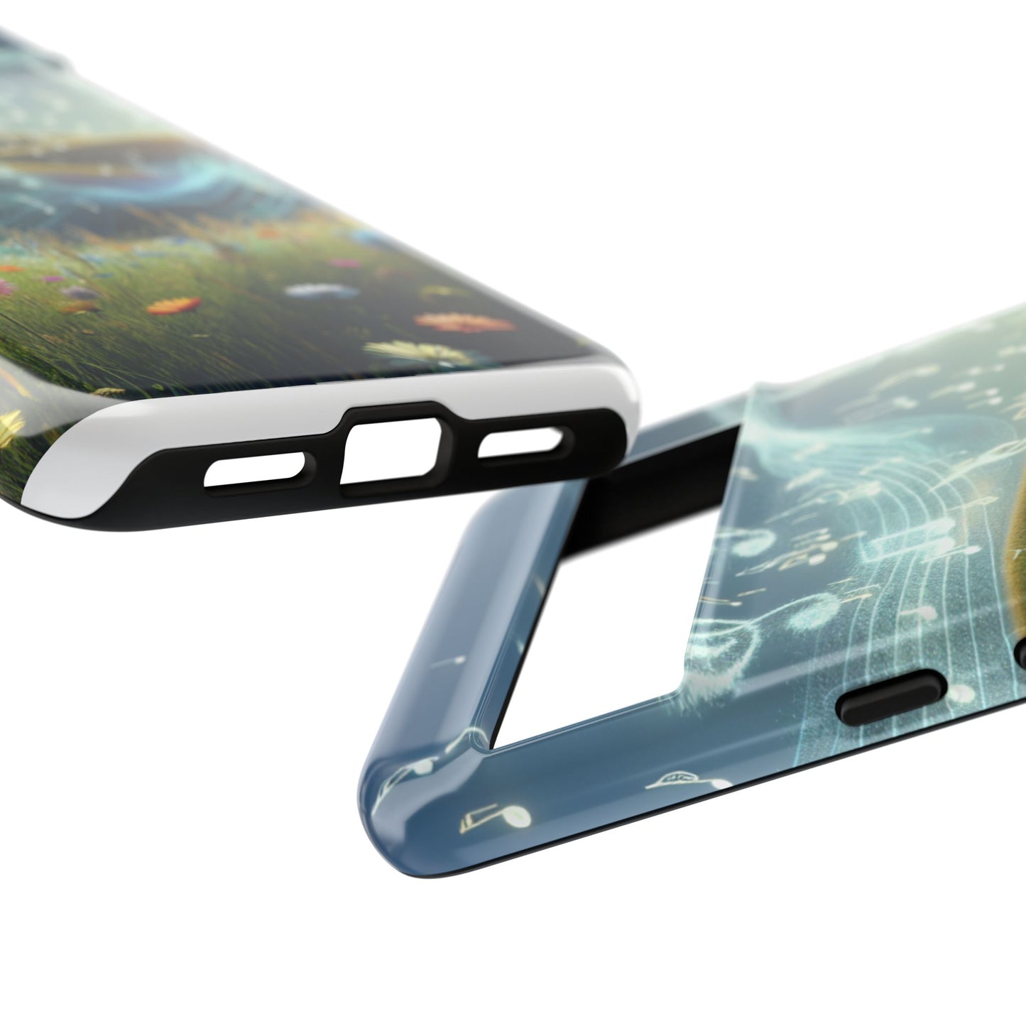 Musical Notes Phone Case - Nature-Inspired Tough Case for Music Lovers