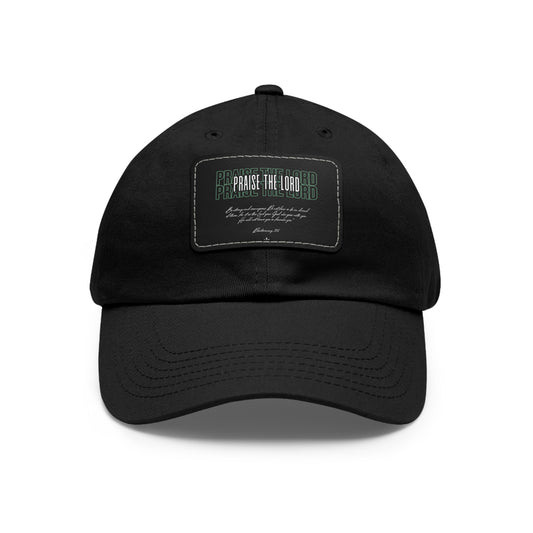Copy of Faith-Inspired Dad Hat with Leather Patch | Stylish Black Cap for Everyday Wear
