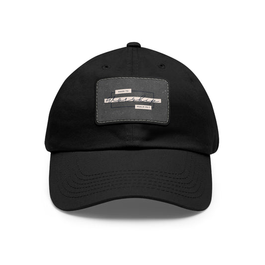 Copy of Faith-Inspired Dad Hat with Leather Patch | Stylish Black Cap for Everyday Wear