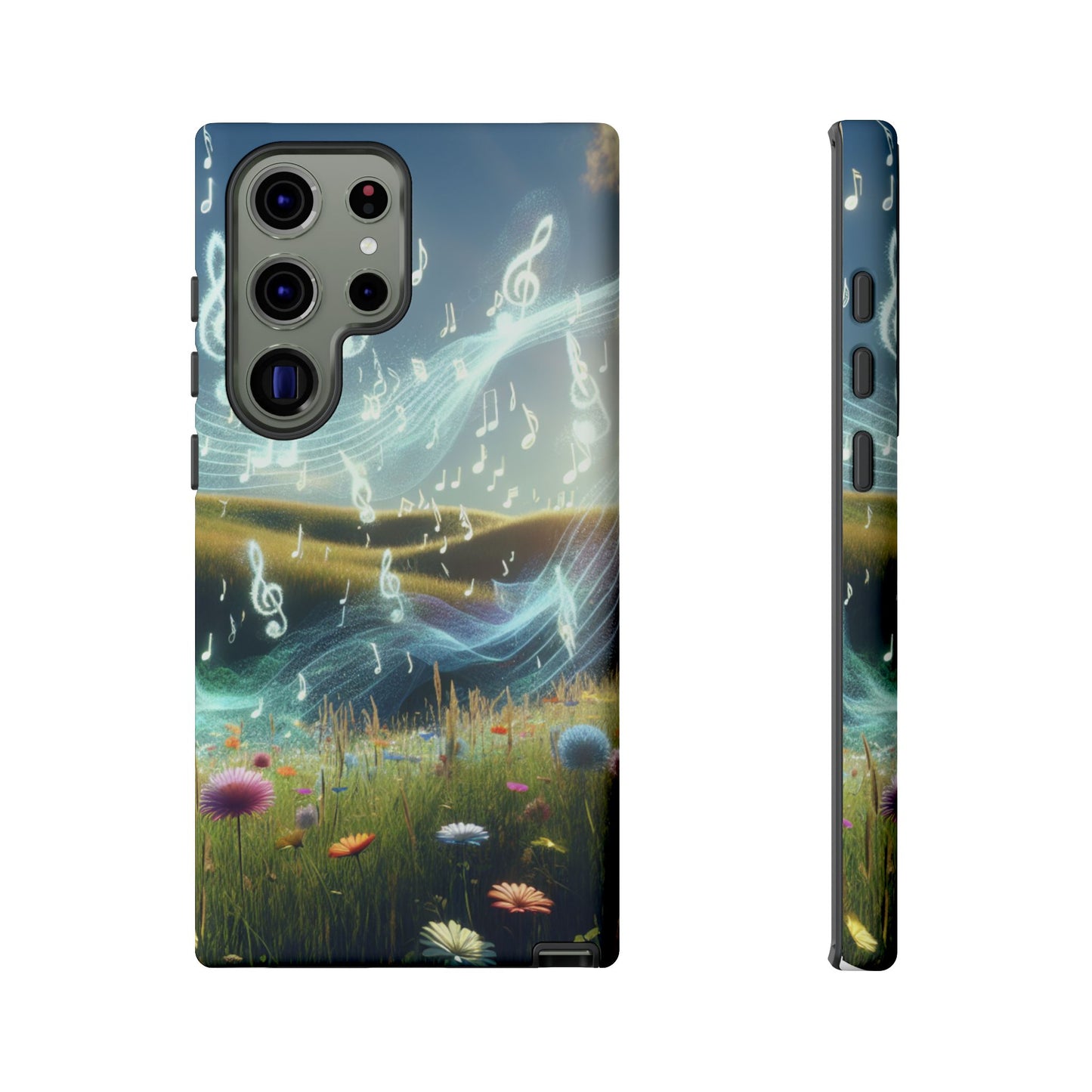 Musical Notes Phone Case - Nature-Inspired Tough Case for Music Lovers