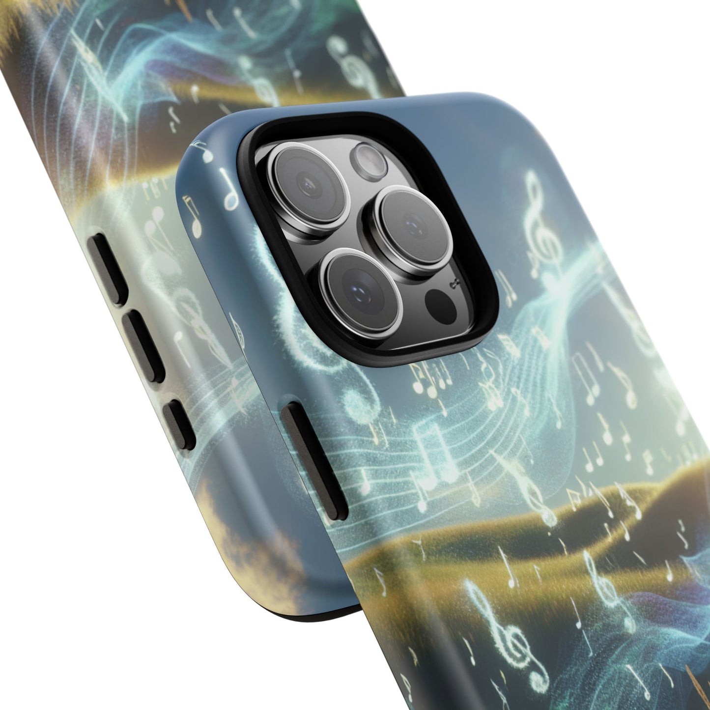 Musical Notes Phone Case - Nature-Inspired Tough Case for Music Lovers