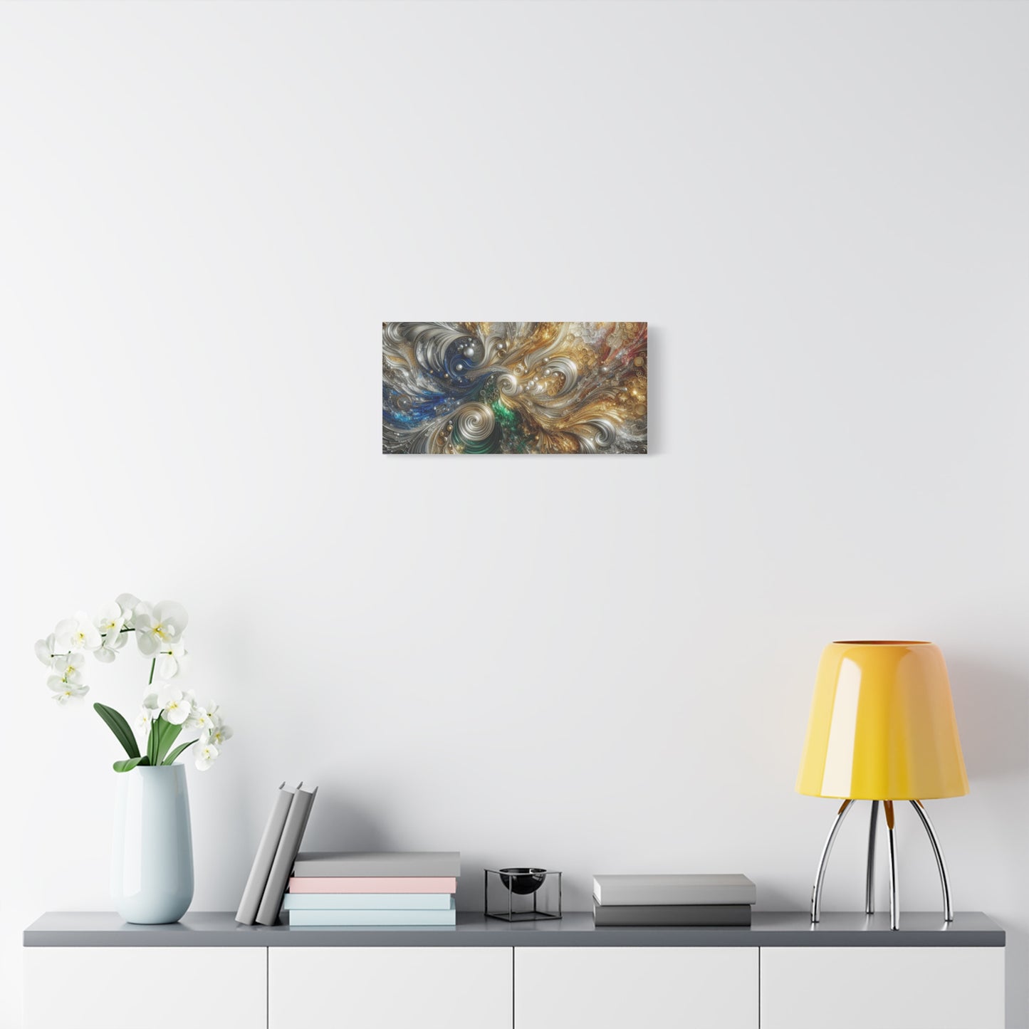 Elegant Abstract Stretched Canvas Art - Matte Finish