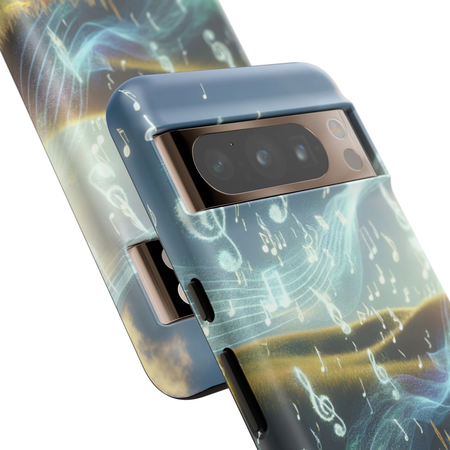 Musical Notes Phone Case - Nature-Inspired Tough Case for Music Lovers
