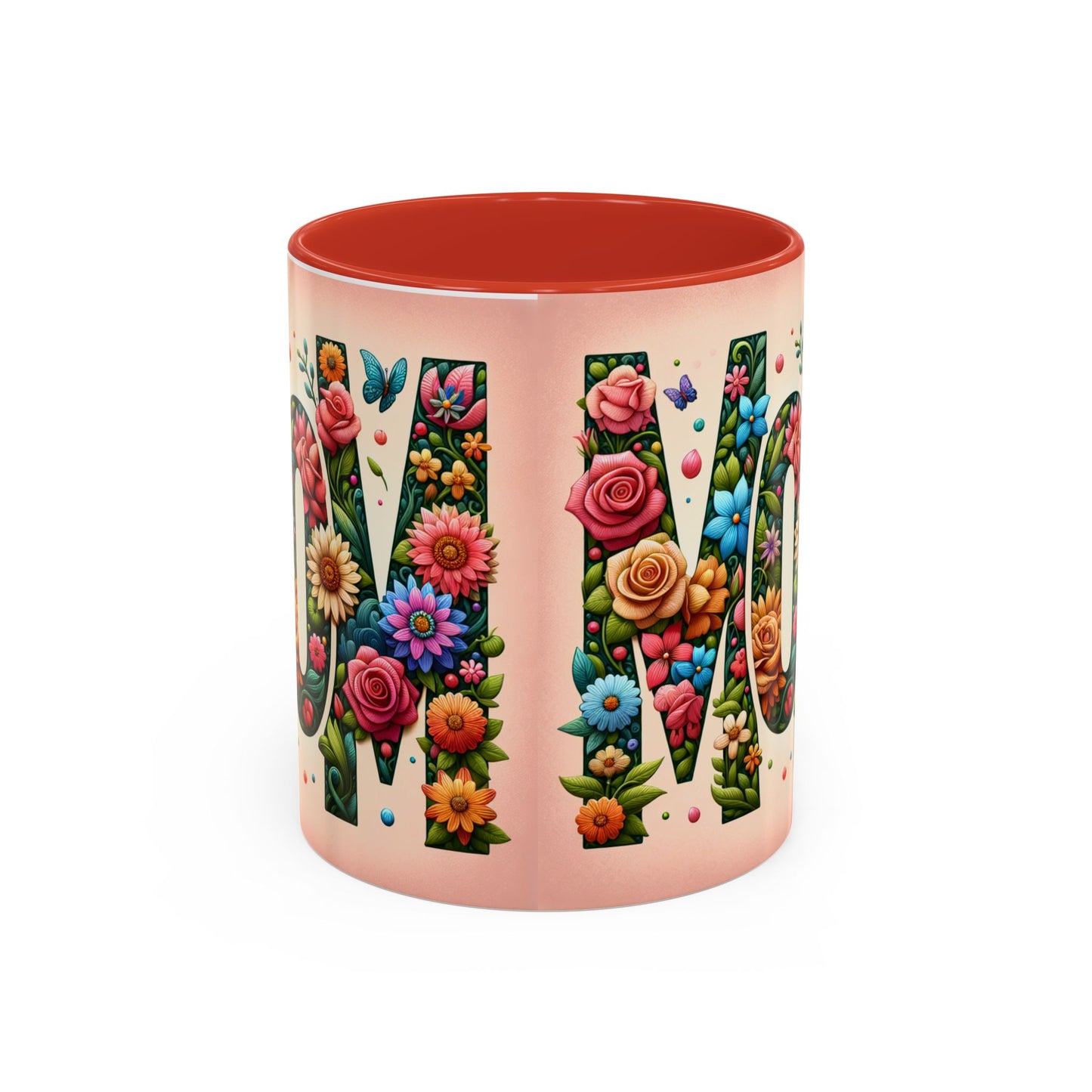 Floral Mom Coffee Mug - Vibrant Pink Accent Cup for Mother's Day & Everyday Use