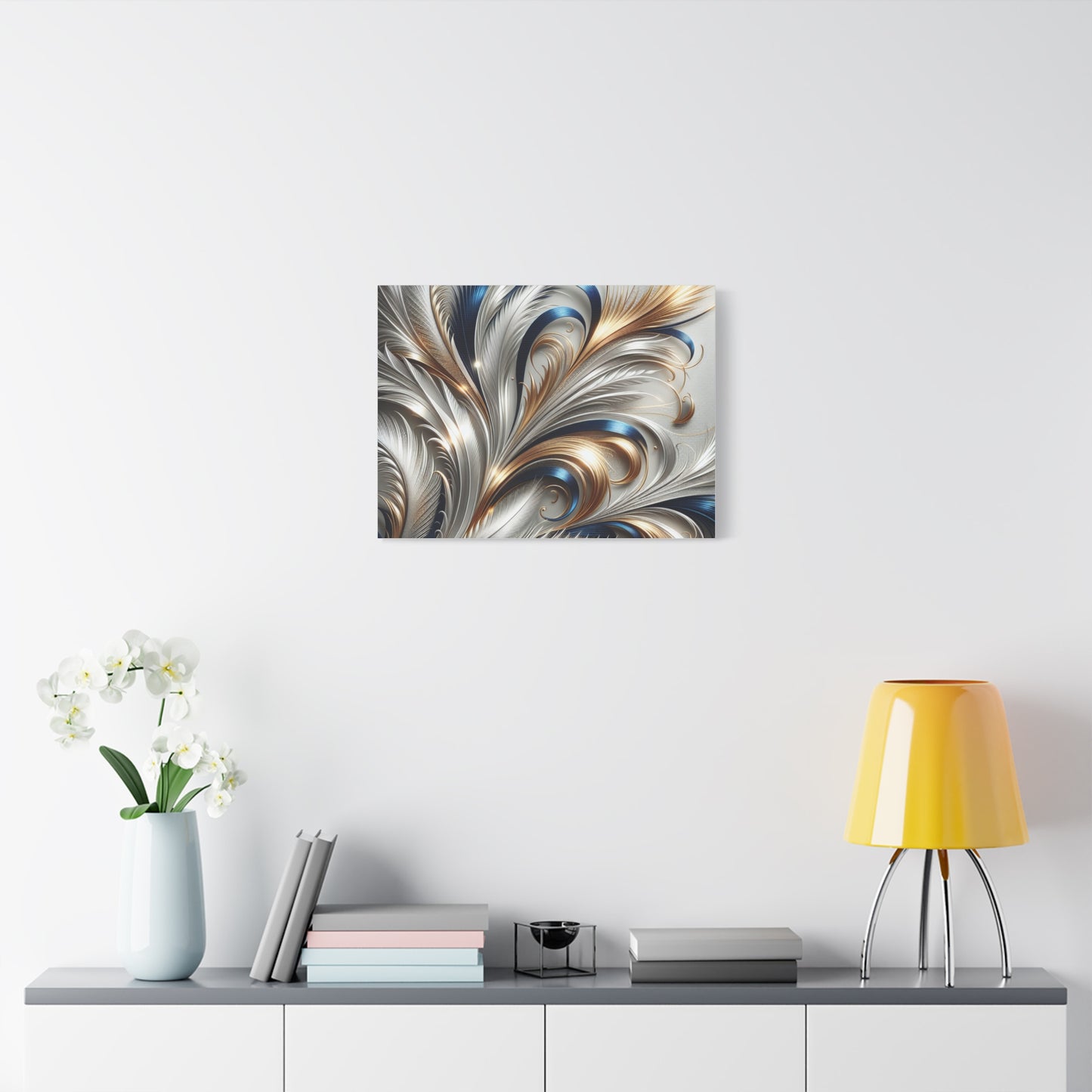 Elegant Abstract Matte Canvas Art - 1.25" Stretched Wall Decor