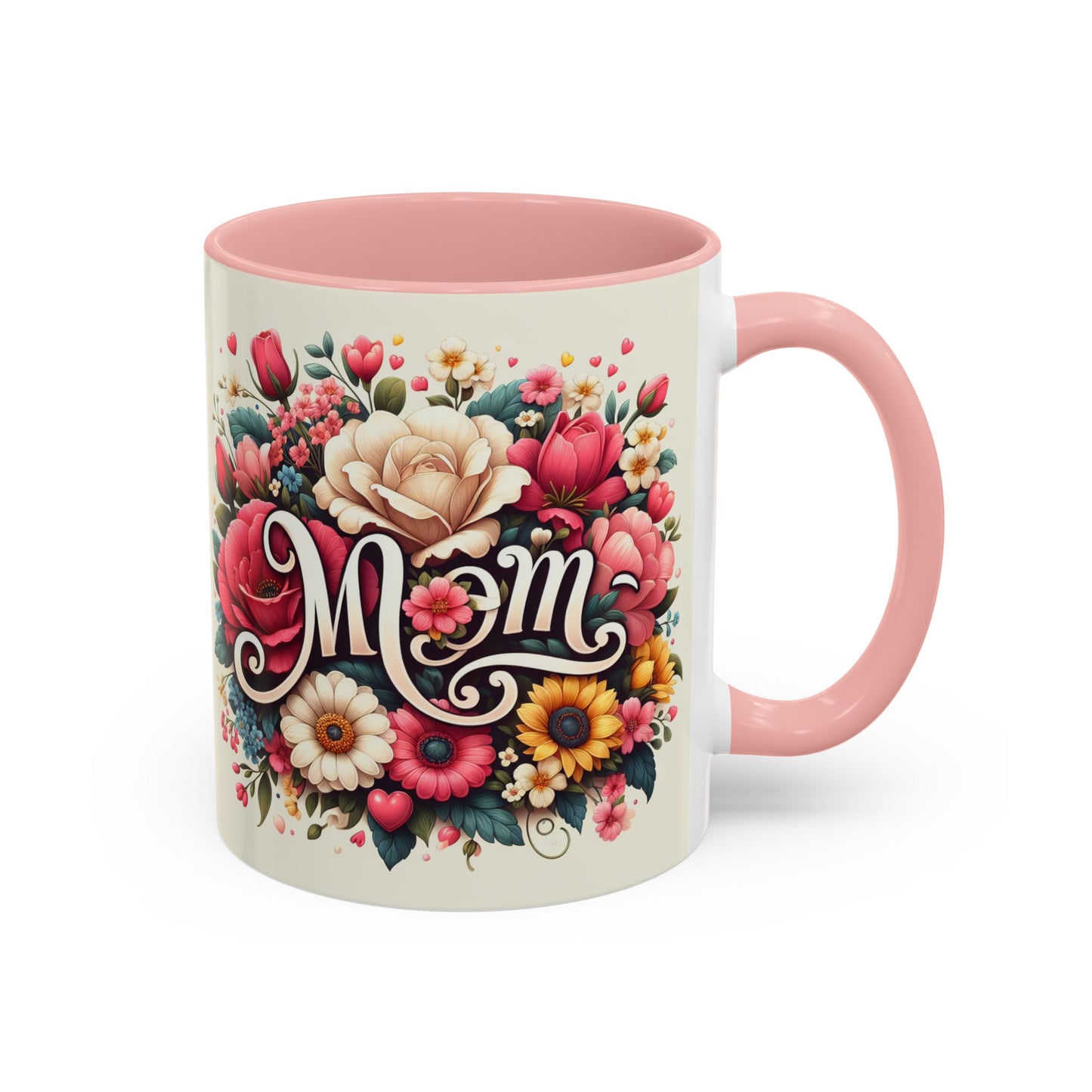 Floral Mom Coffee Mug - Colorful 11oz & 15oz Accent Mug for Mother's Day