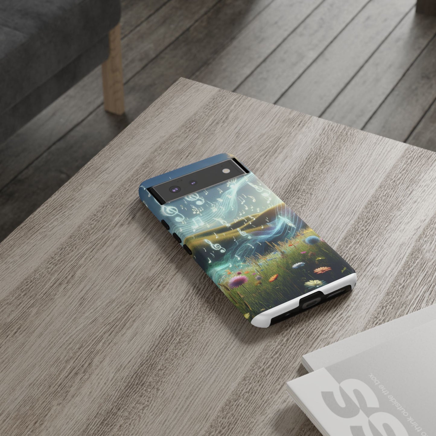 Musical Notes Phone Case - Nature-Inspired Tough Case for Music Lovers