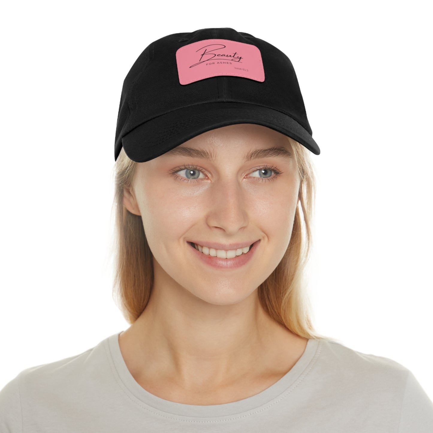 Stylish Dad Hat with Leather Patch - 'Beauty for Ashes'