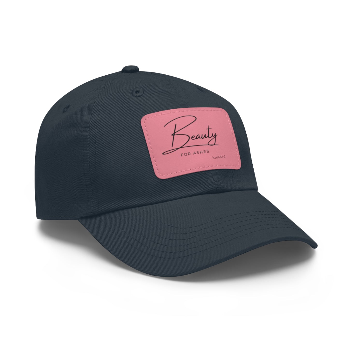 Stylish Dad Hat with Leather Patch - 'Beauty for Ashes'
