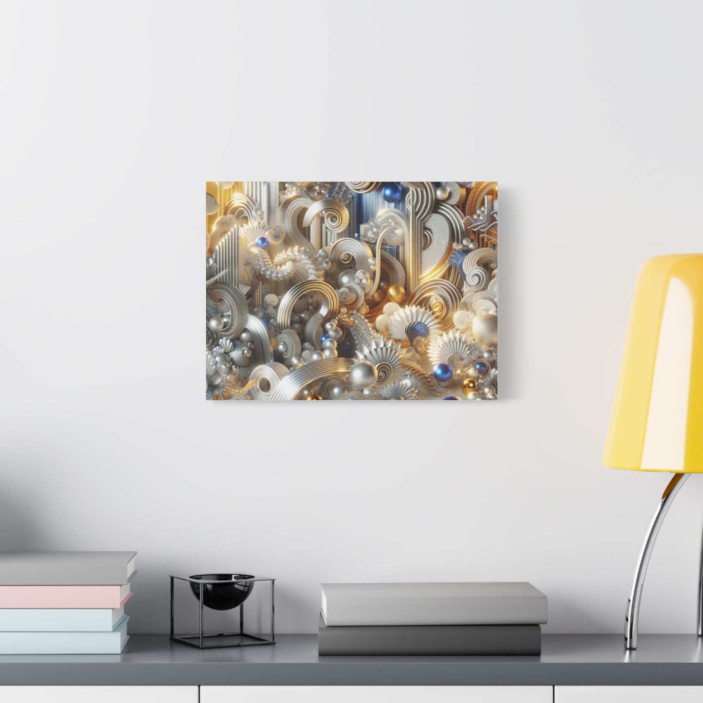 Gleaming Abstract Matte Canvas Art | Stretched Wall Decor
