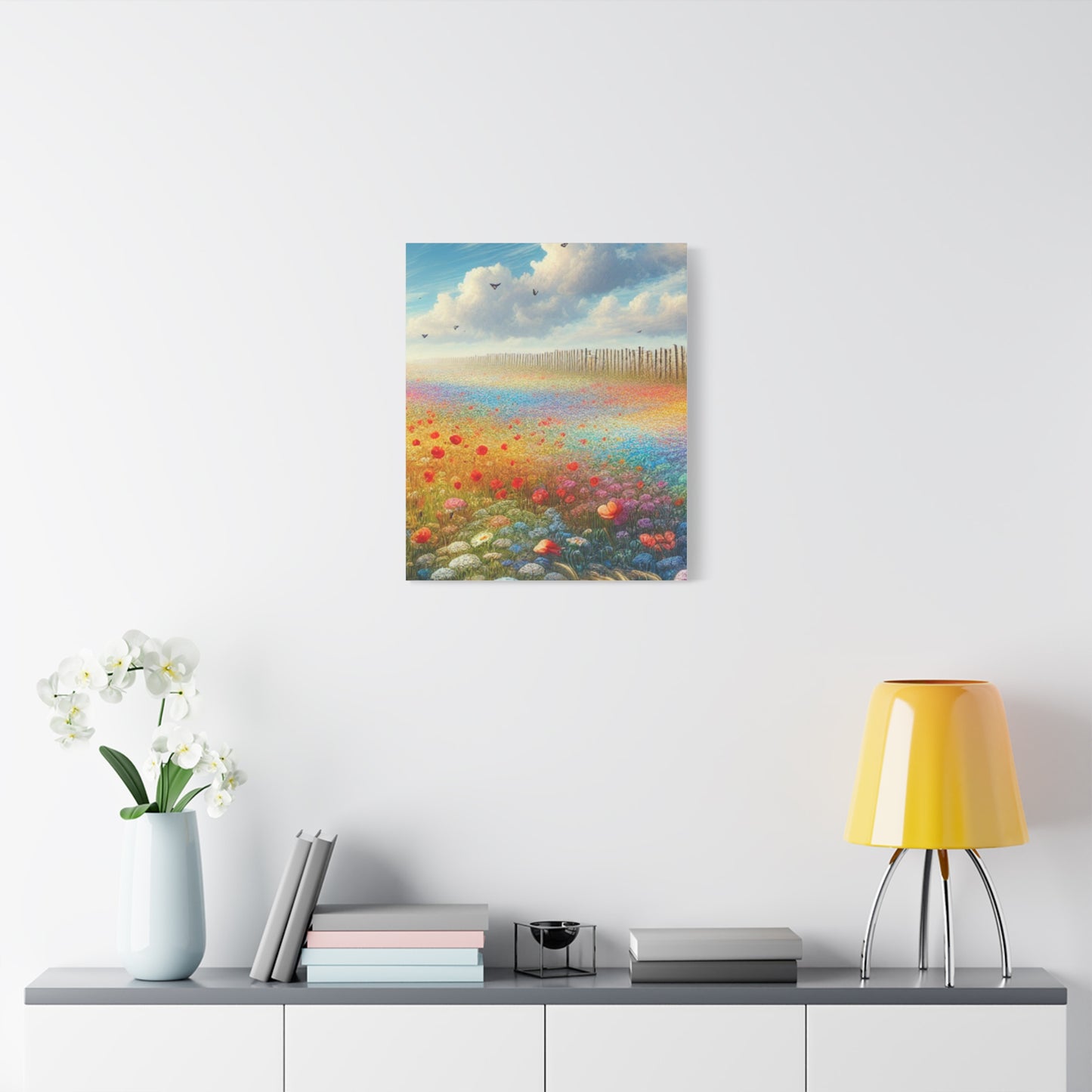 Vibrant Flower Field Canvas Wall Art
