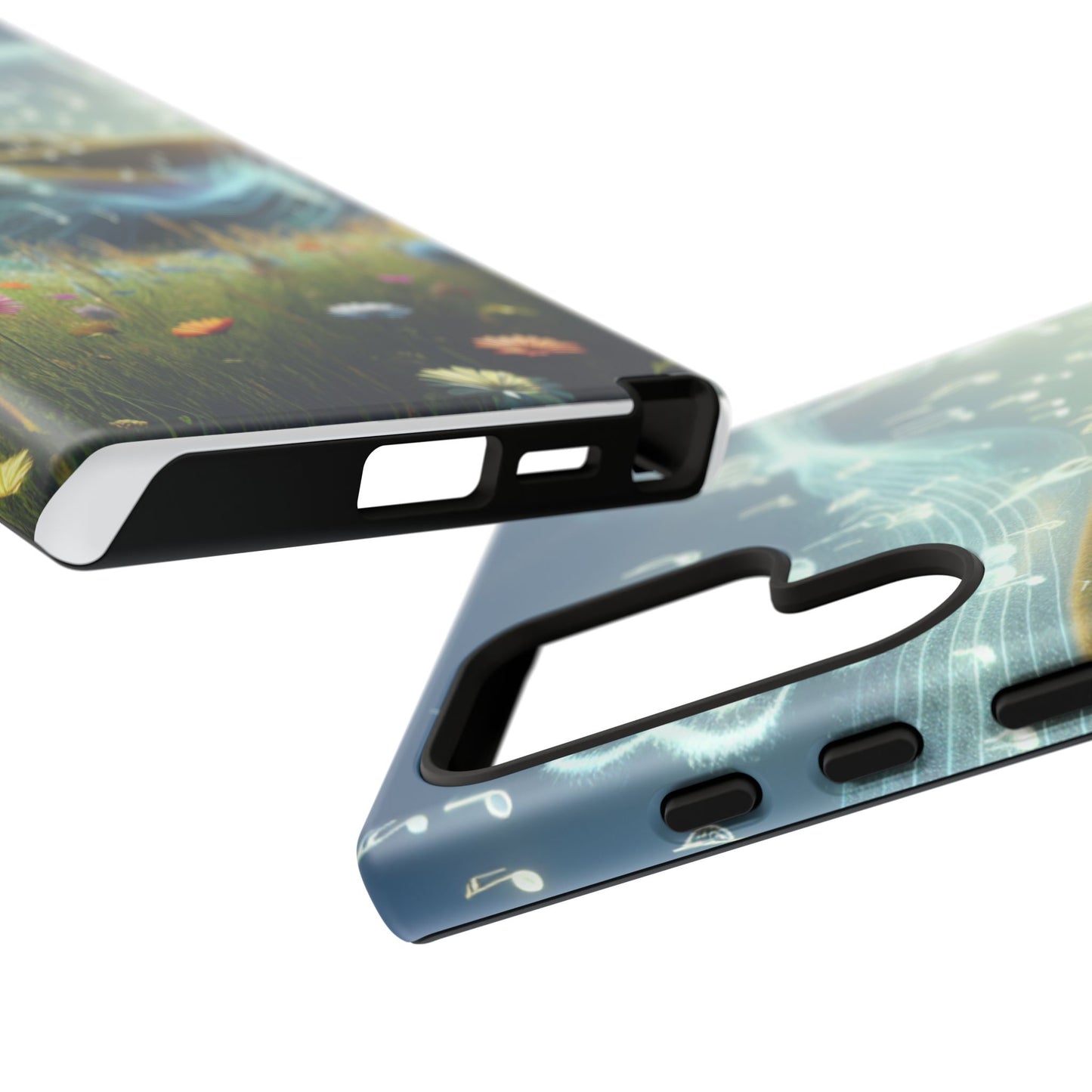 Musical Notes Phone Case - Nature-Inspired Tough Case for Music Lovers