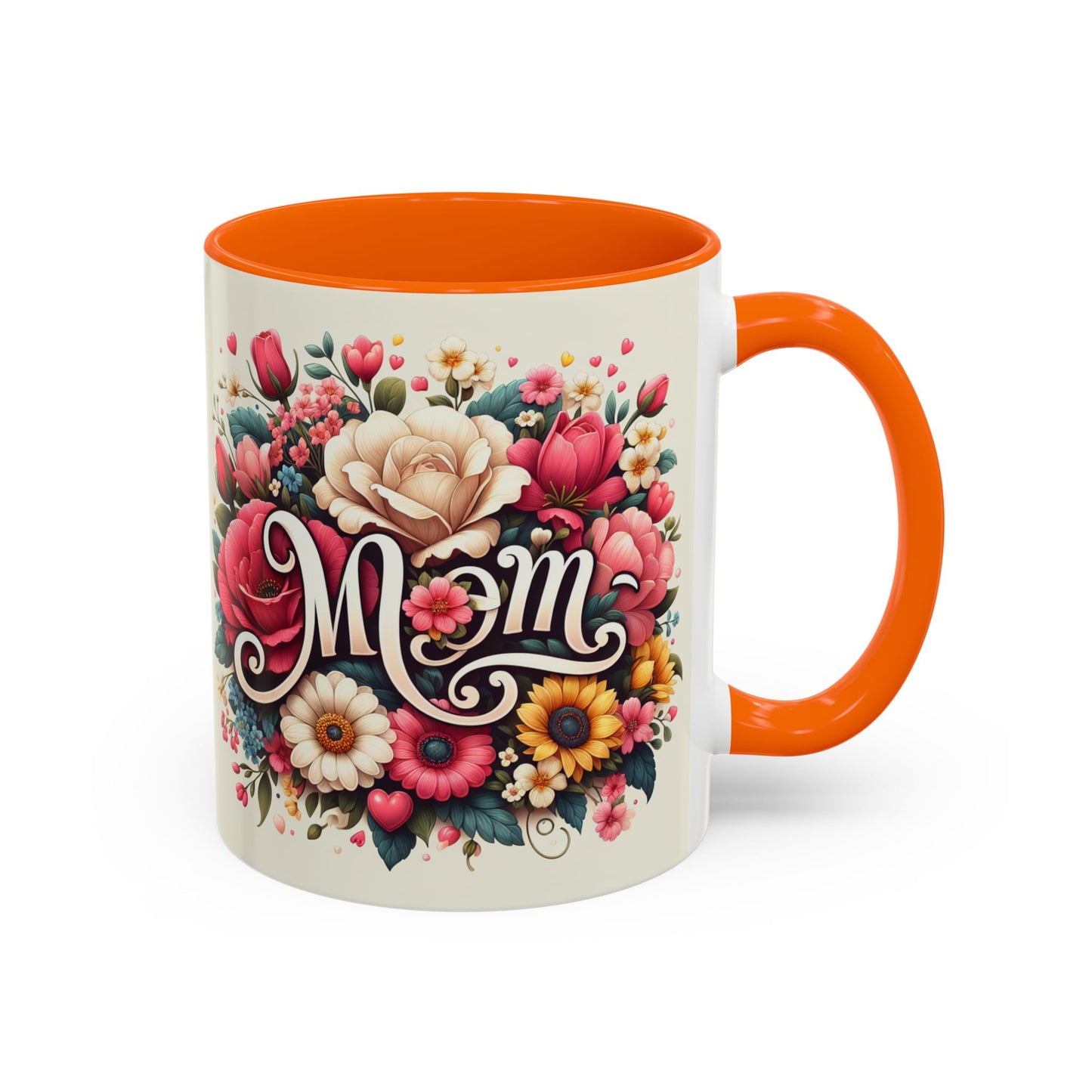 Floral Mom Coffee Mug - Colorful 11oz & 15oz Accent Mug for Mother's Day