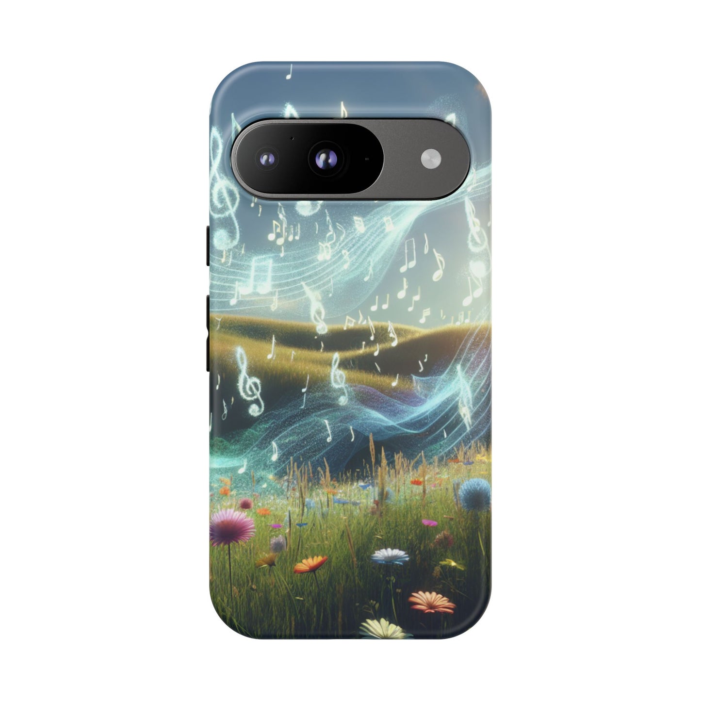 Musical Notes Phone Case - Nature-Inspired Tough Case for Music Lovers