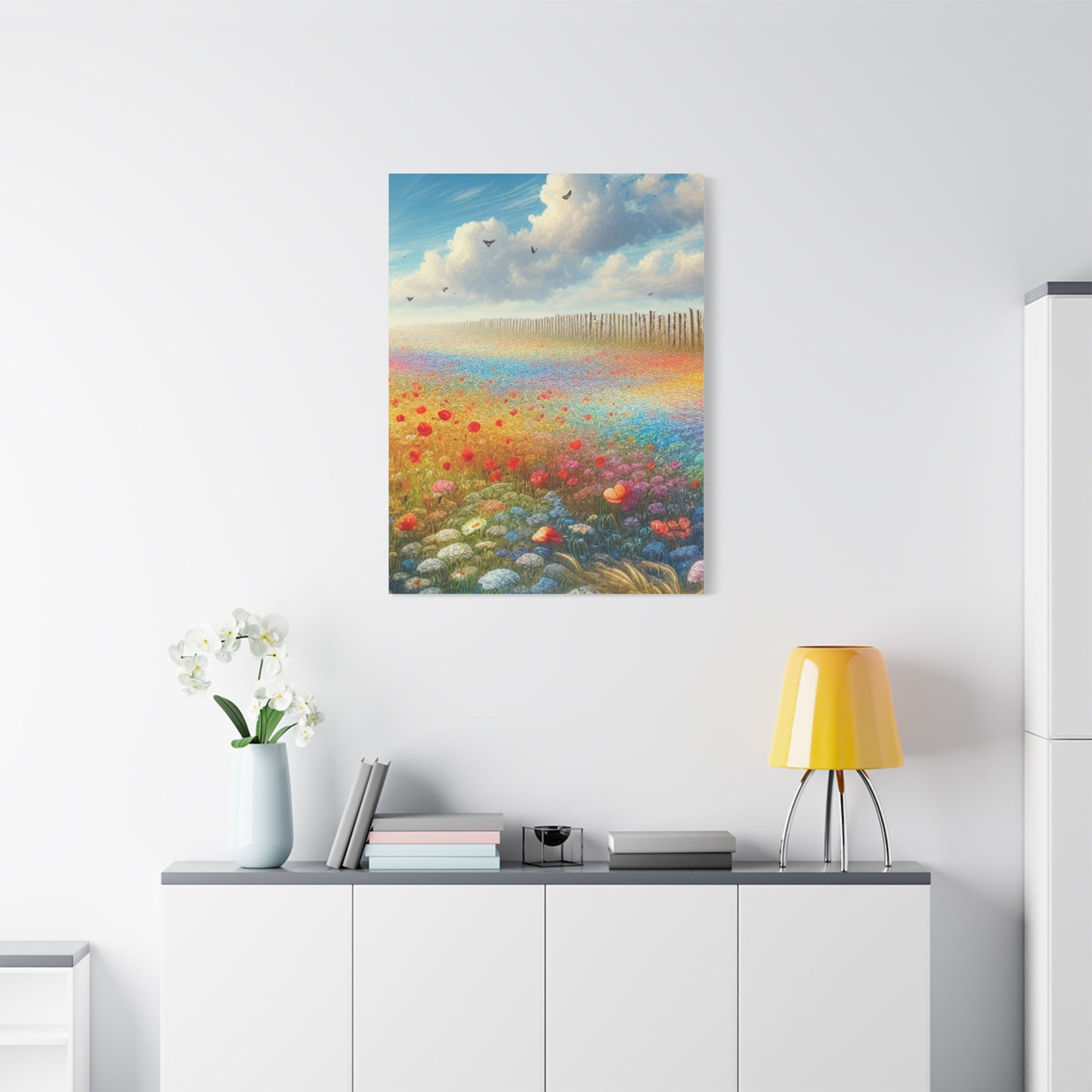 Vibrant Flower Field Canvas Wall Art
