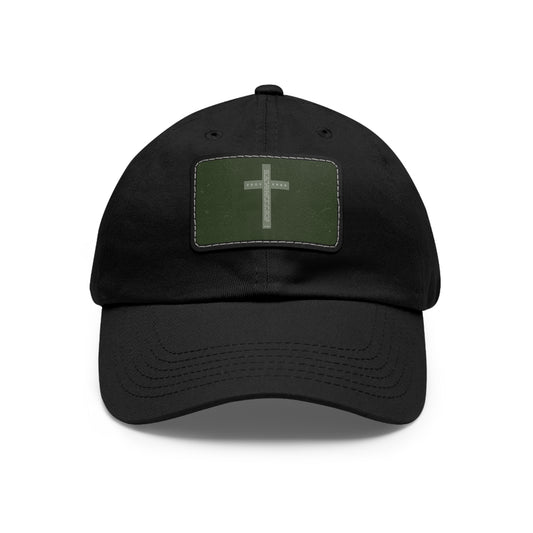 Copy of Faith-Inspired Dad Hat with Leather Patch | Stylish Black Cap for Everyday Wear