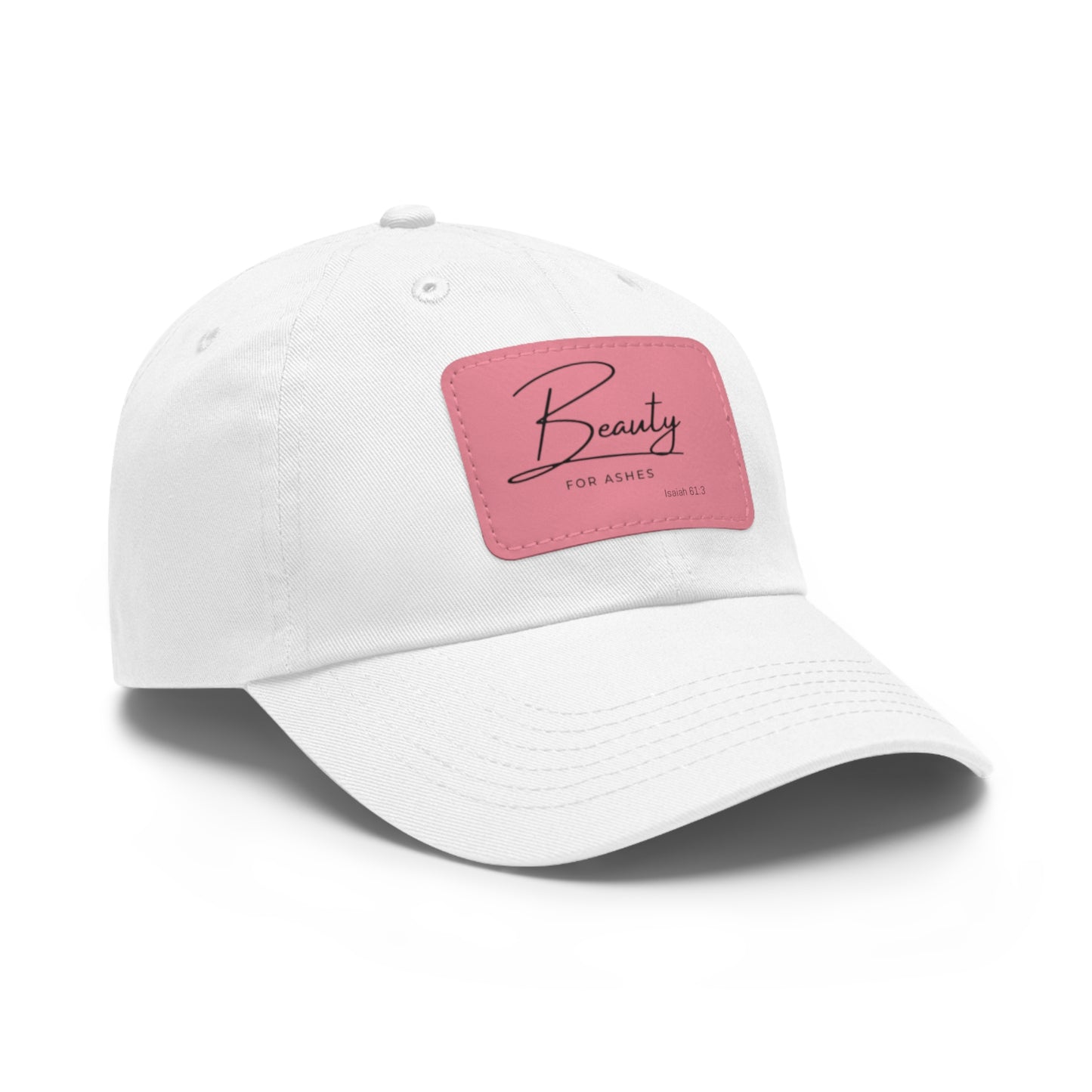 Stylish Dad Hat with Leather Patch - 'Beauty for Ashes'