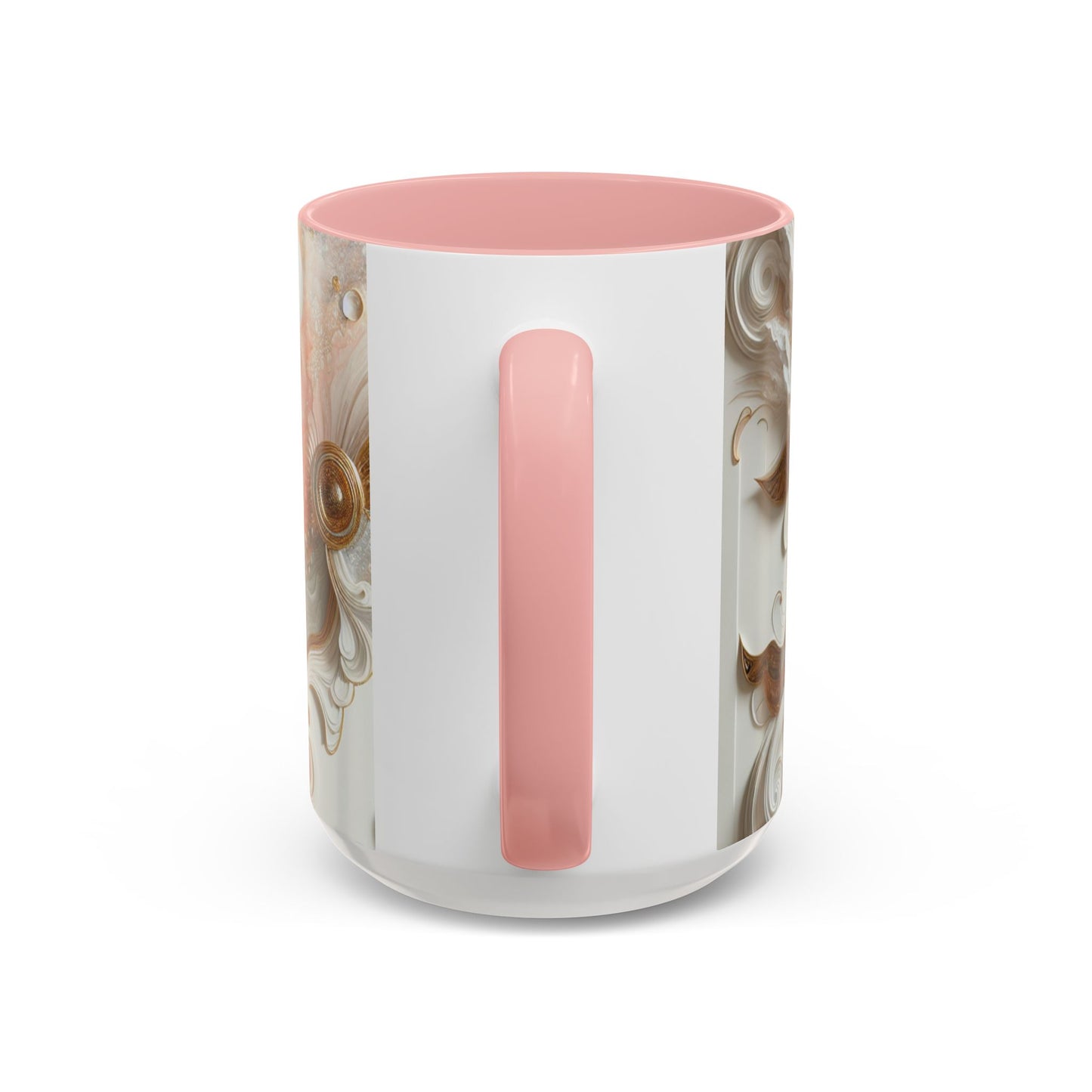 Elegant Swirl Accent Coffee Mug – 11oz & 15oz, Artistic Mug for Coffee Lovers