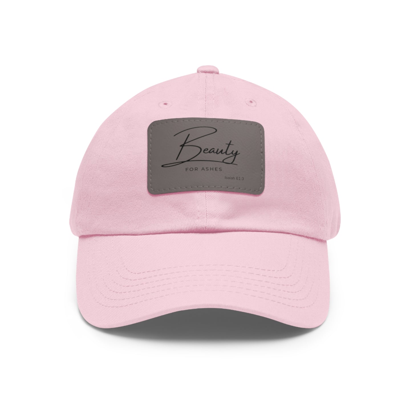 Stylish Dad Hat with Leather Patch - 'Beauty for Ashes'