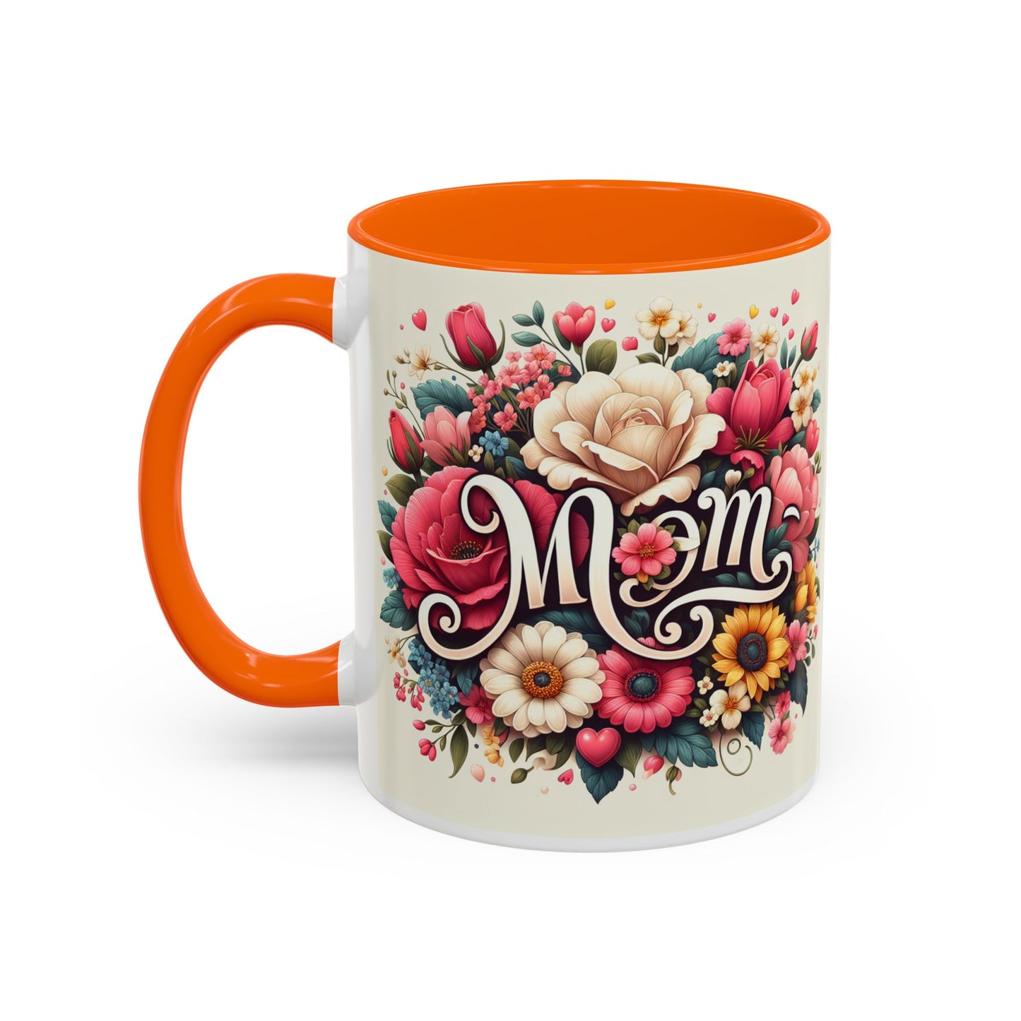 Floral Mom Coffee Mug - Colorful 11oz & 15oz Accent Mug for Mother's Day