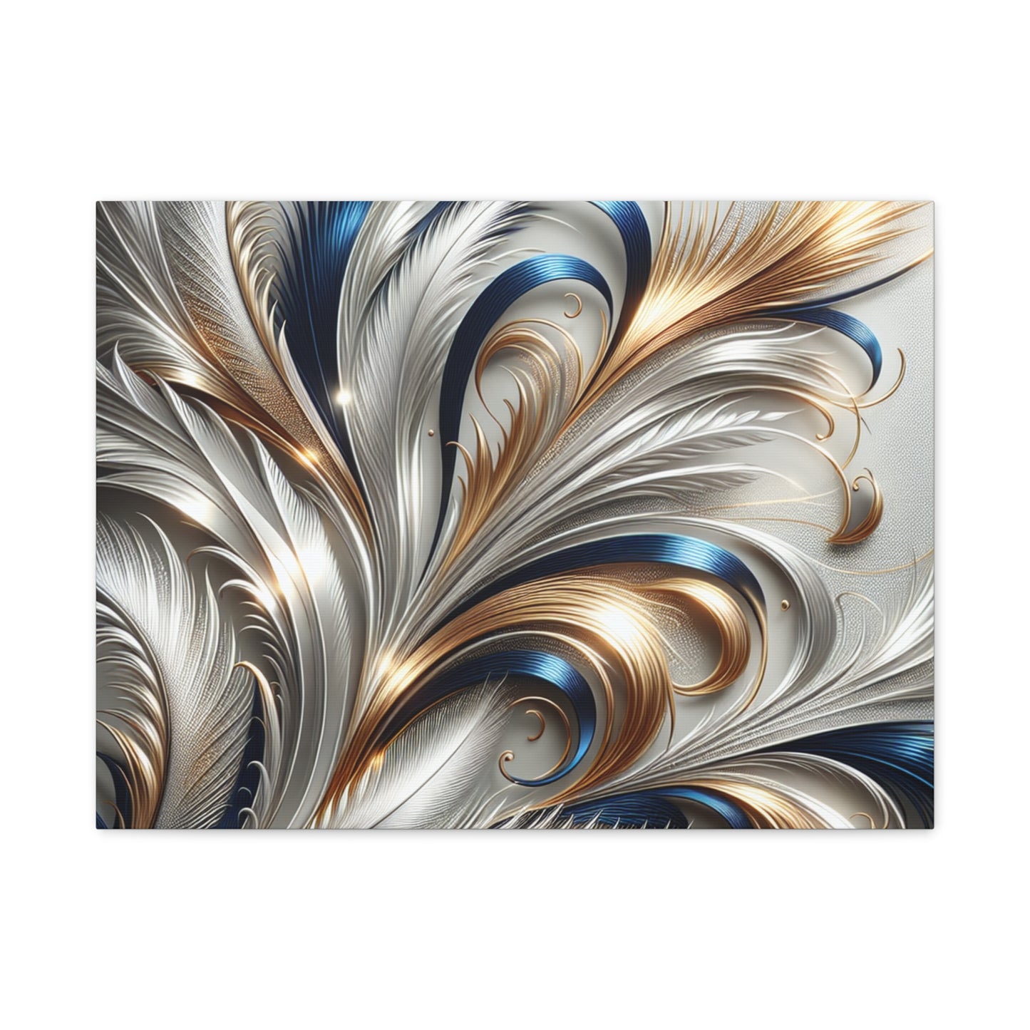 Elegant Abstract Matte Canvas Art - 1.25" Stretched Wall Decor